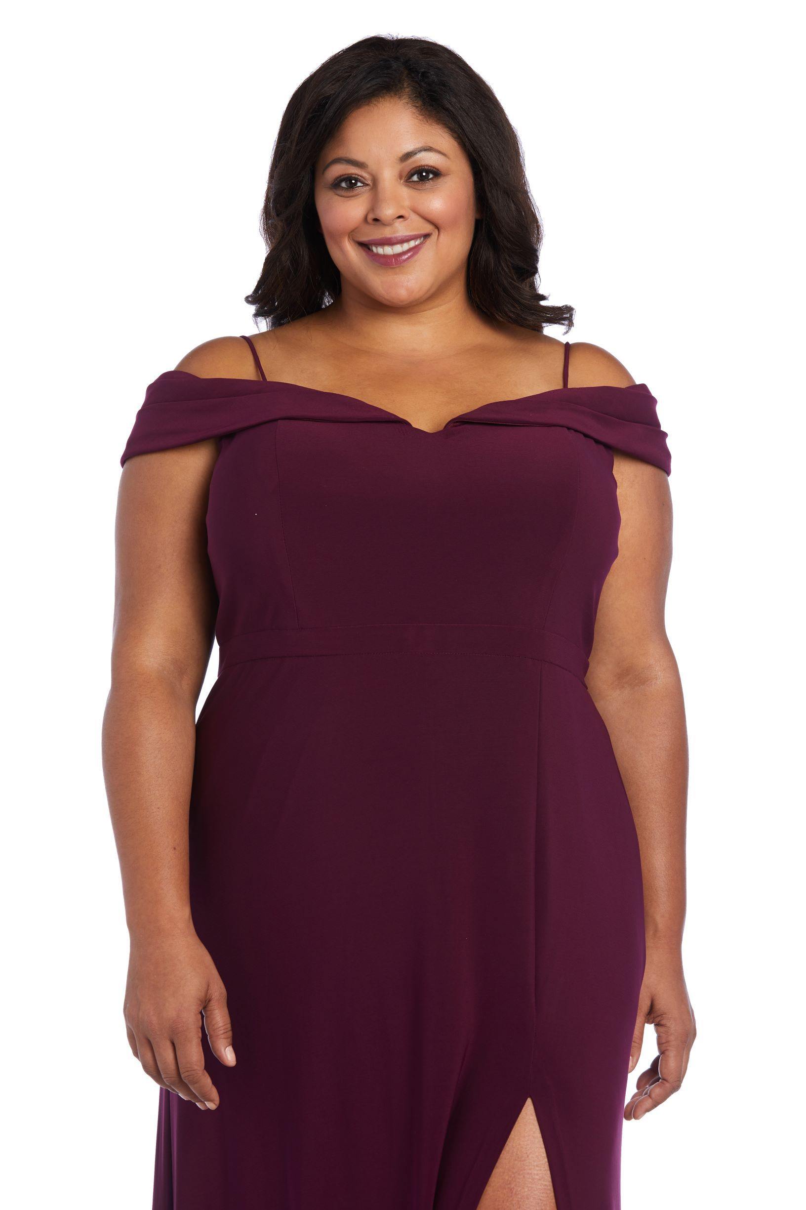 Morgan & Co Long Plus Size Evening Dress 12343WMM - The Dress Outlet