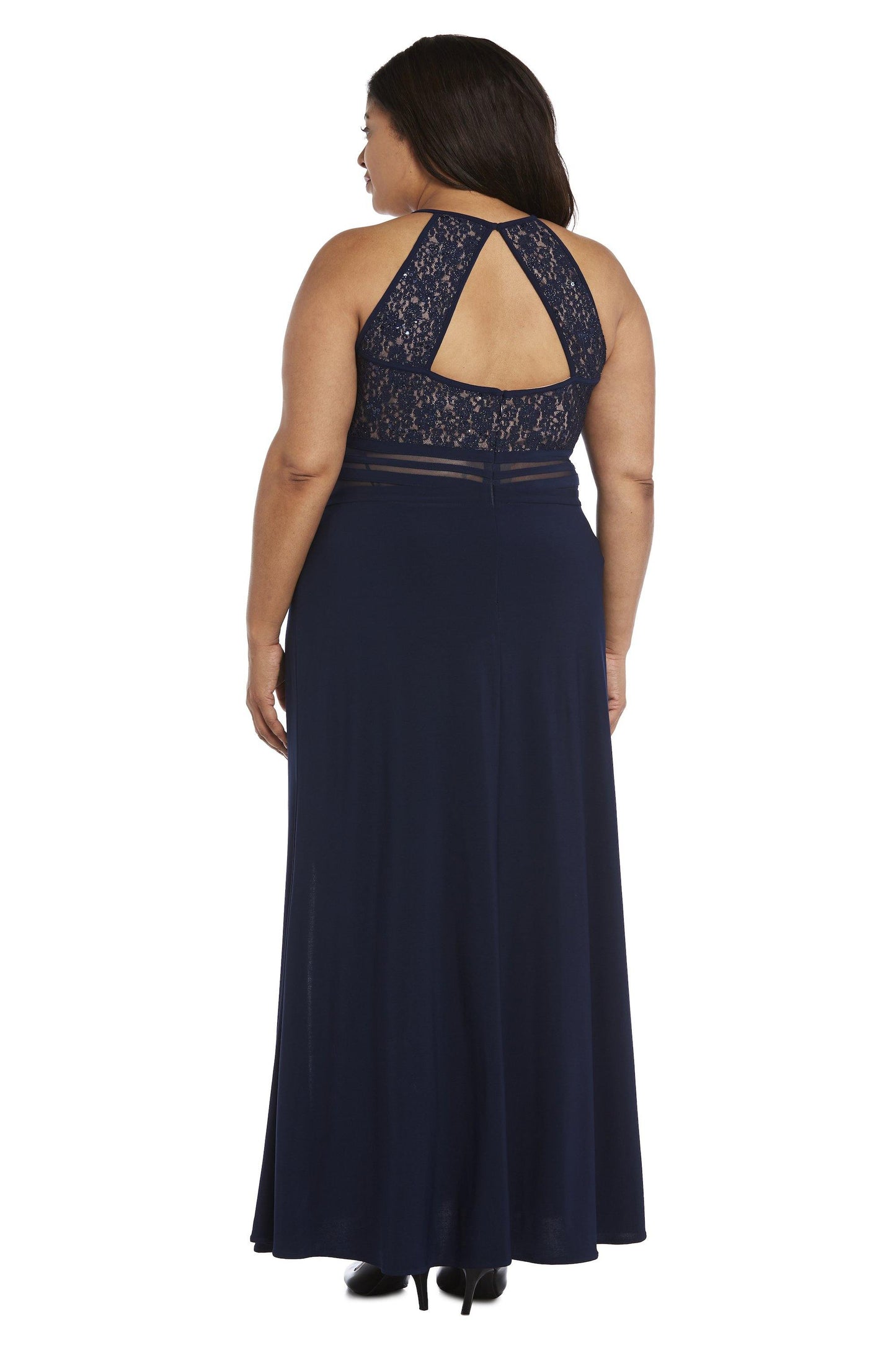 Morgan & Co Long Plus Size Evening Dress 12524WM - The Dress Outlet