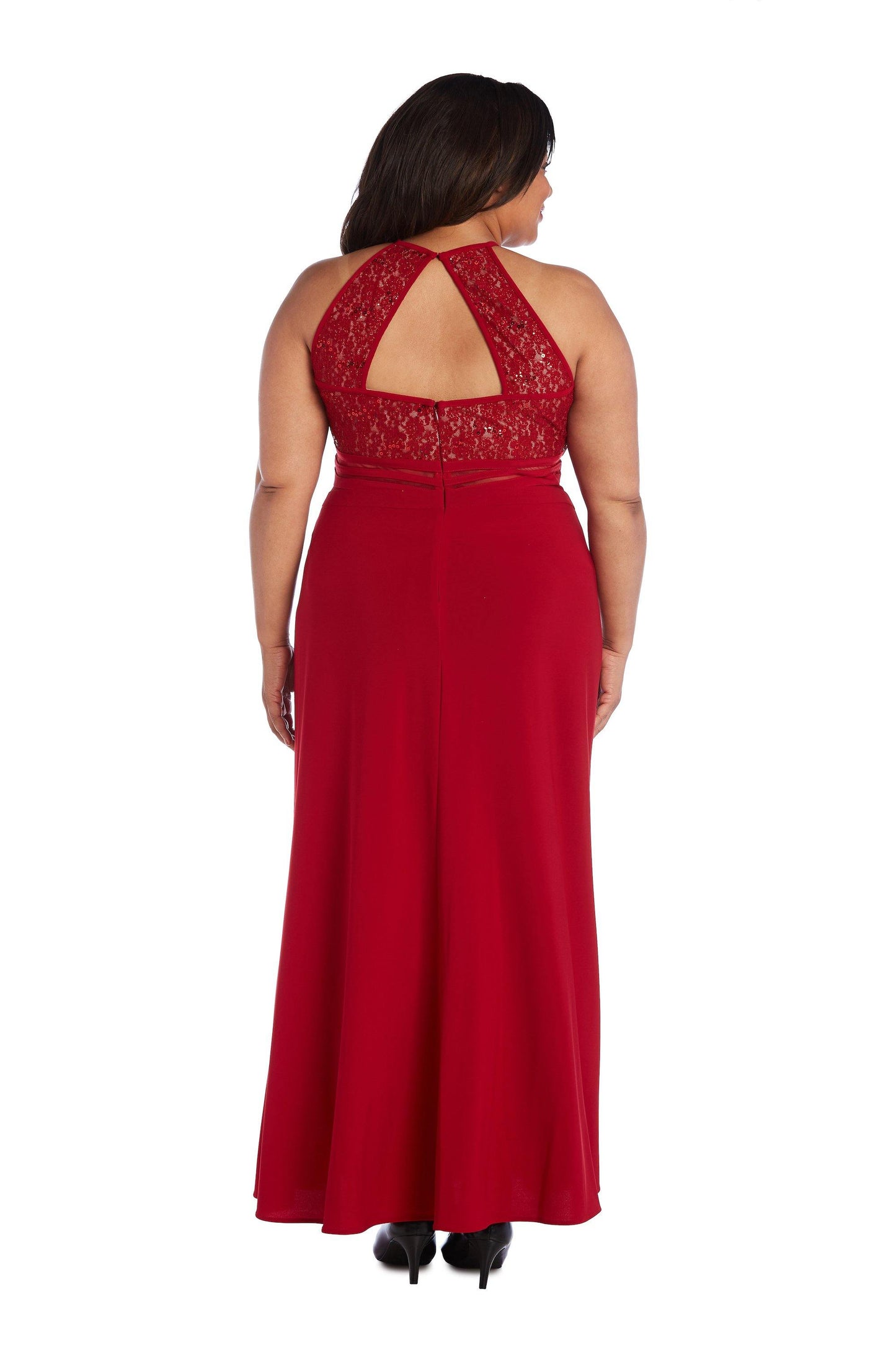 Morgan & Co Long Plus Size Evening Dress 12524WM - The Dress Outlet