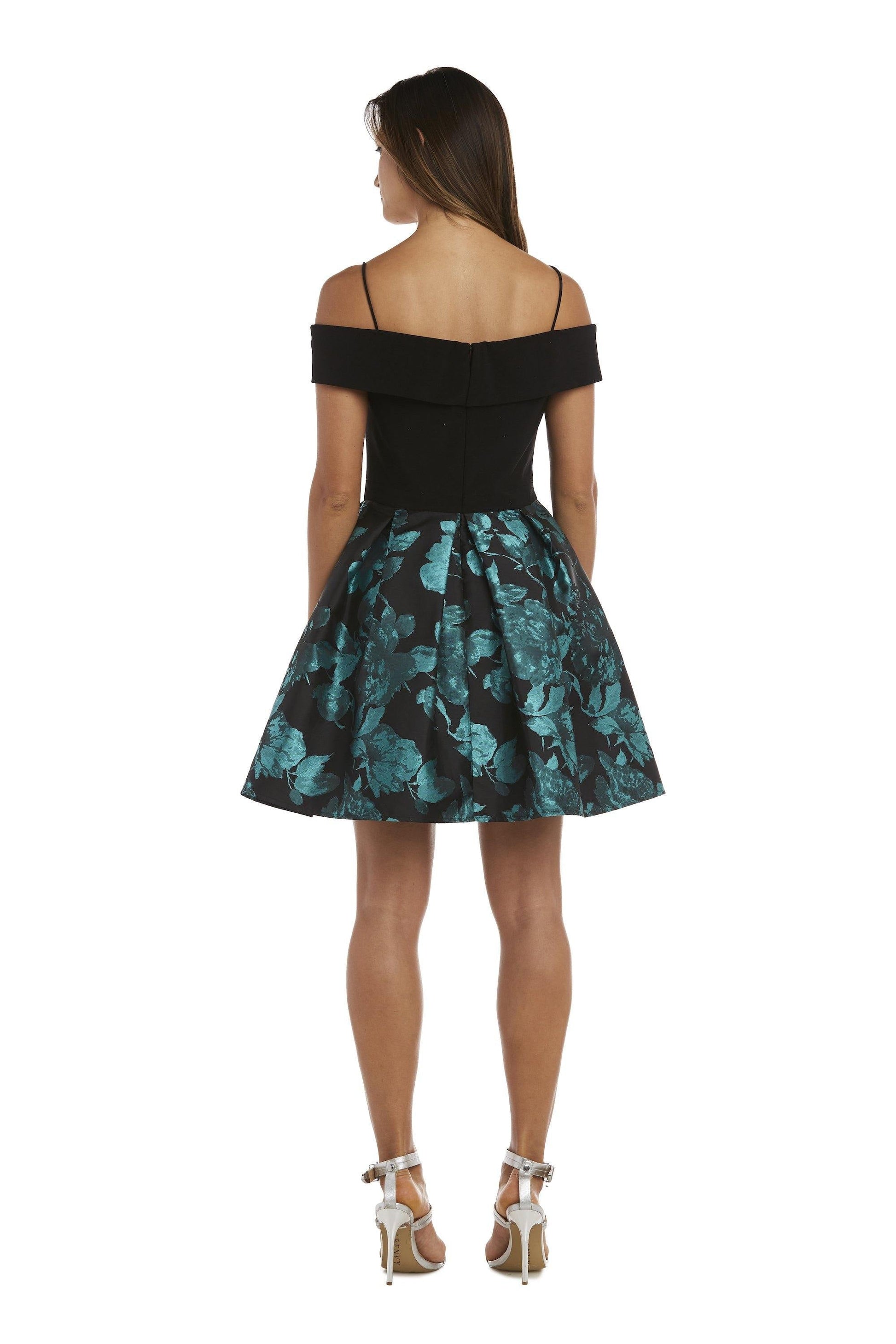 Morgan & Co 12554 Off Shoulder Short Dress