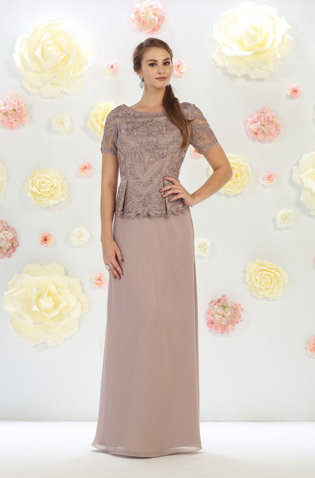 Mother of the Bride Dress Formal Plus Size Gown Groom - The Dress Outlet May Queen