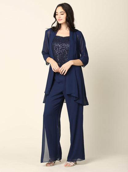 Mother of the Bride Formal Jacket Pant Suit - The Dress Outlet