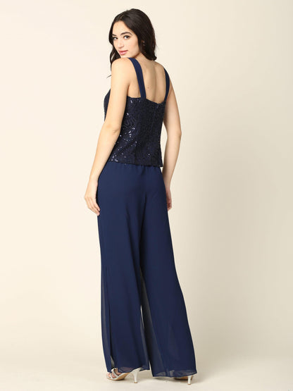 Mother of the Bride Formal Jacket Pant Suit - The Dress Outlet