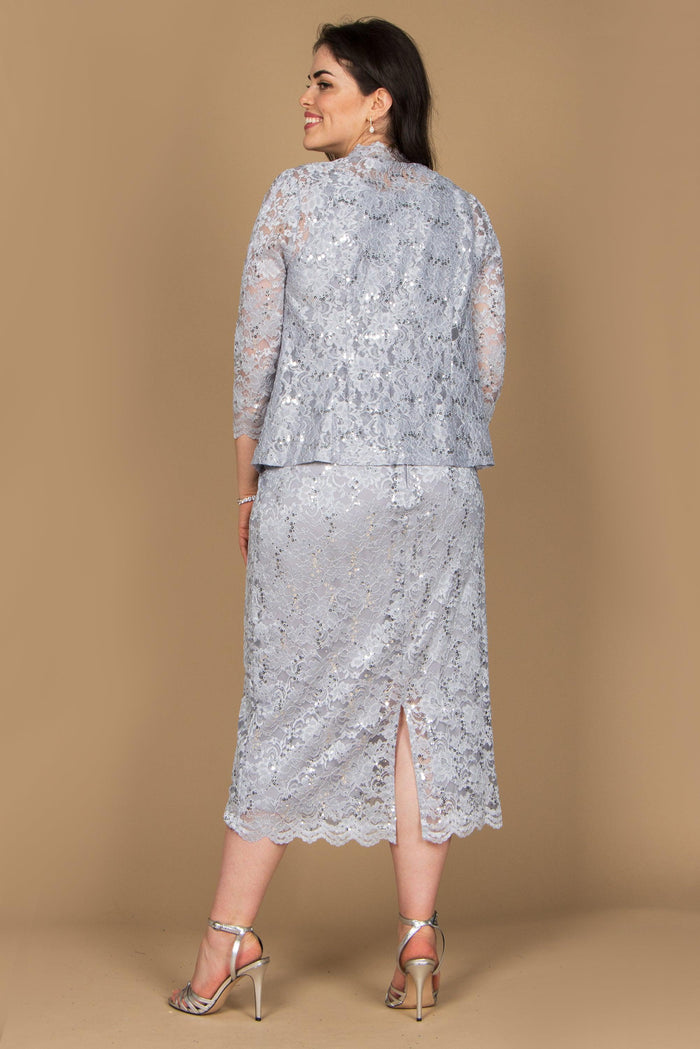 Mother of the Bride Formal Lace Jacket Dress - The Dress Outlet