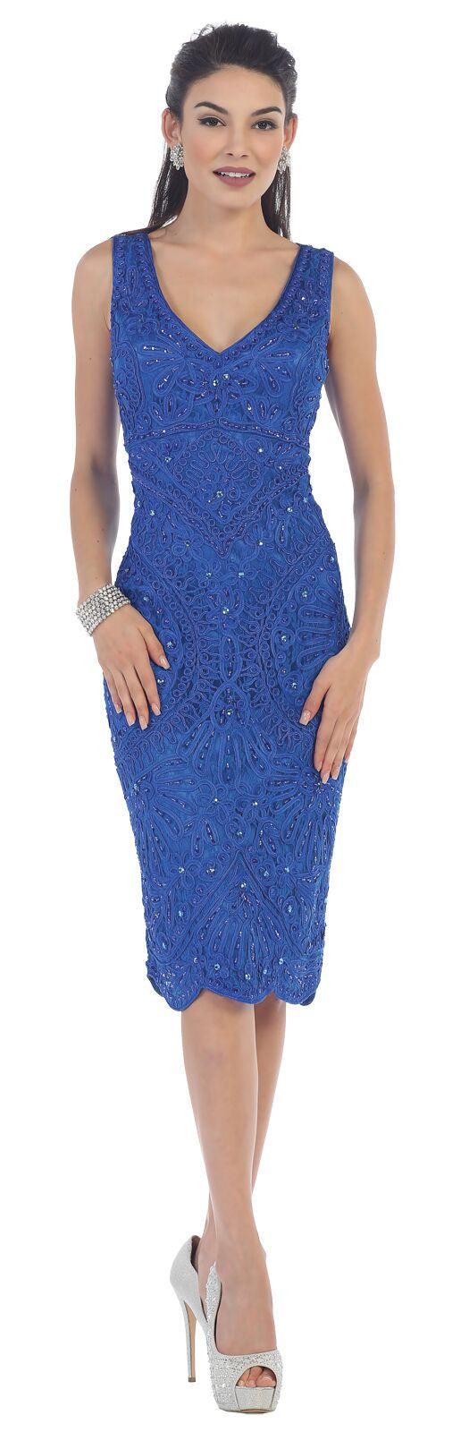 Mother of the Bride Plus Size Short Evening Dress - The Dress Outlet May Queen