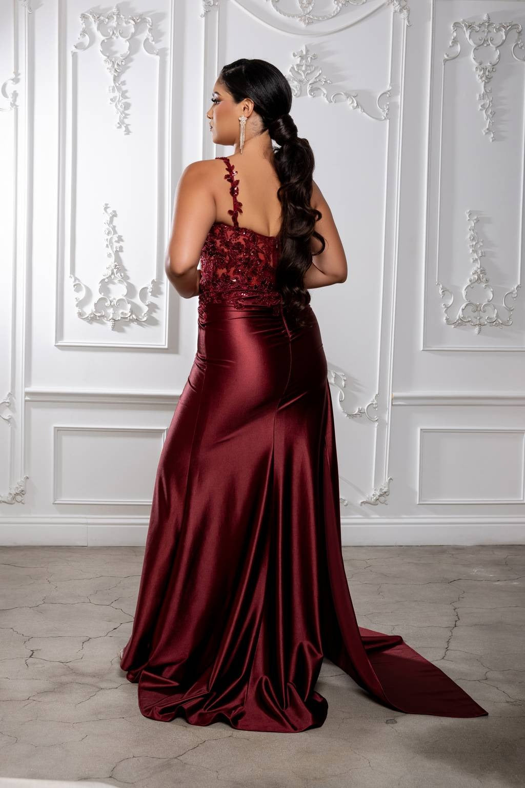 Square Floor-Length Satin Prom Sheath/Column May Queen 2145