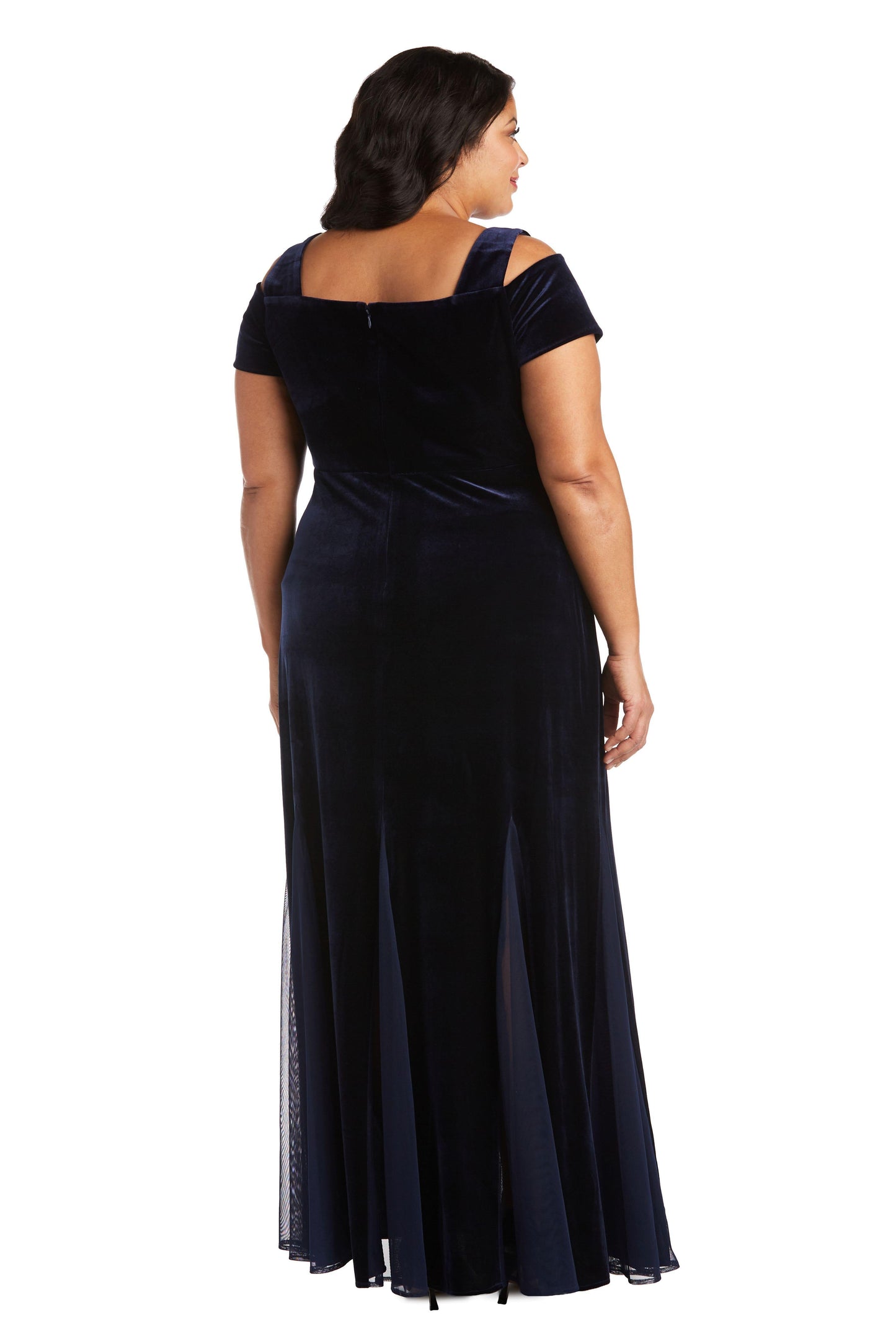 Nightway Long Plus Size Velvet Dress 21999W - The Dress Outlet