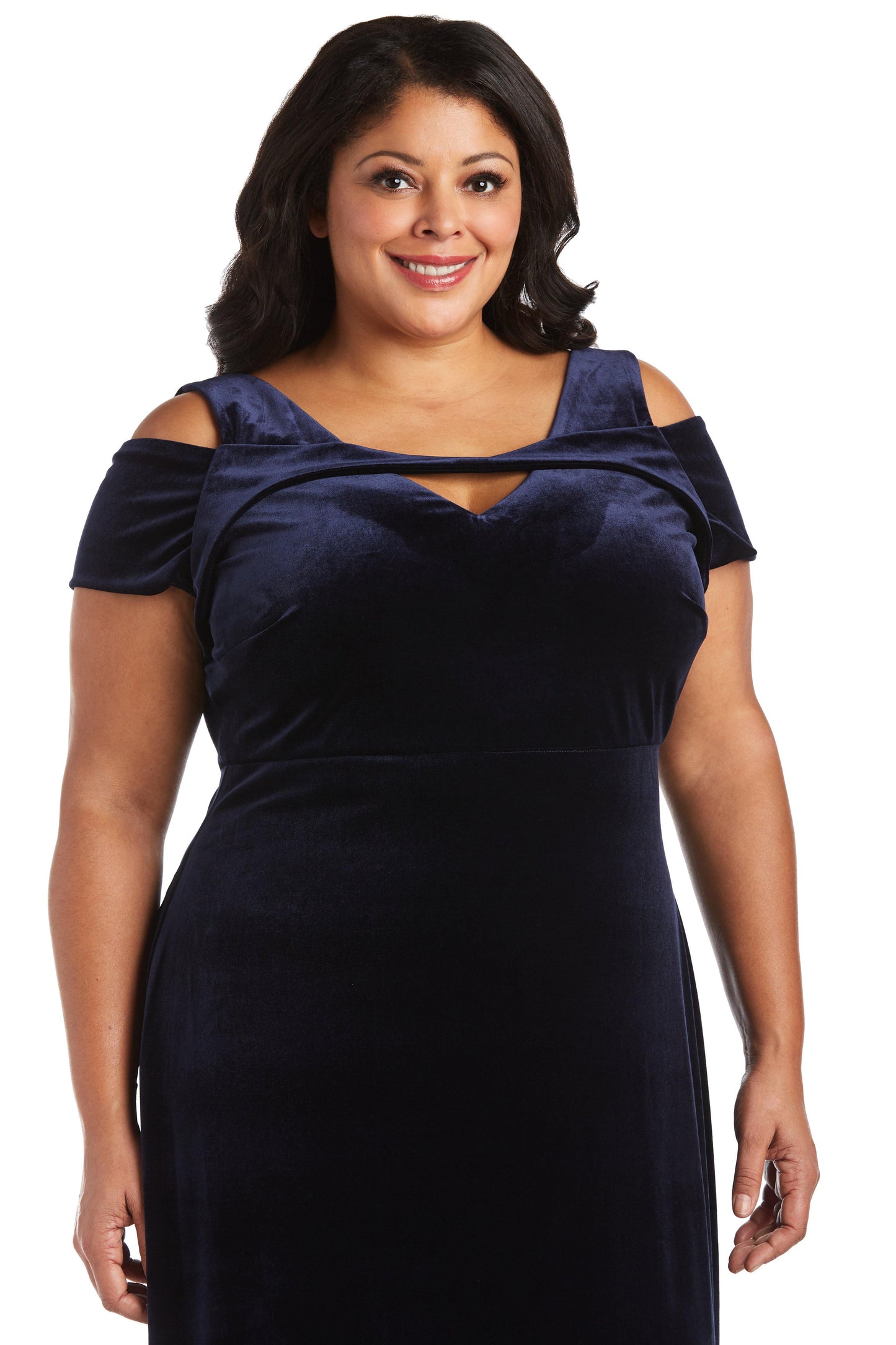 Nightway Long Plus Size Velvet Dress 21999W - The Dress Outlet