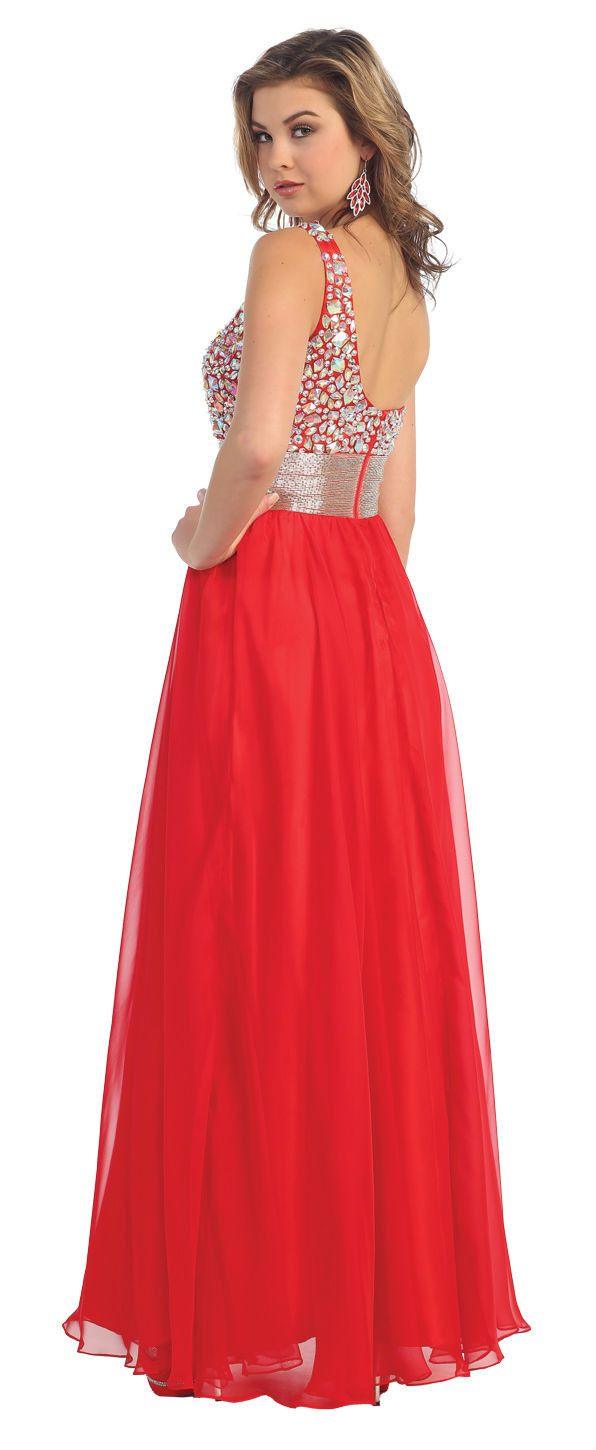 One Shoulder Prom Plus Size Formal Special Occasion Dress - The Dress Outlet May Queen
