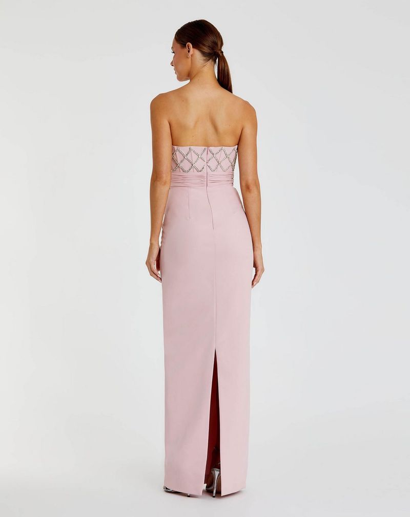 Prom Dresses Prom Fitted Slit Long Formal Dress Rose