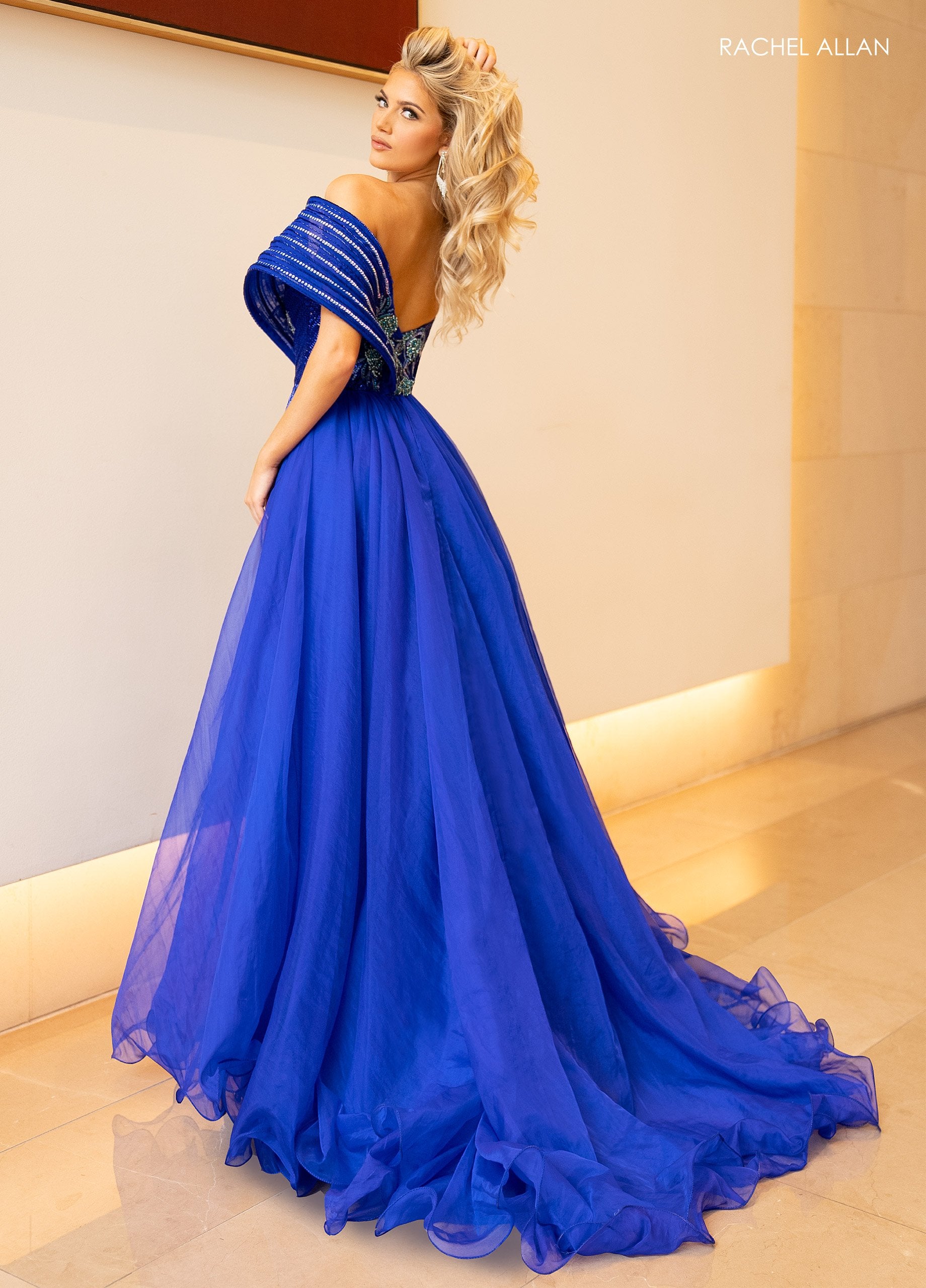 Jumpsuit Prom Short Overskirt Formal Romper ROYAL