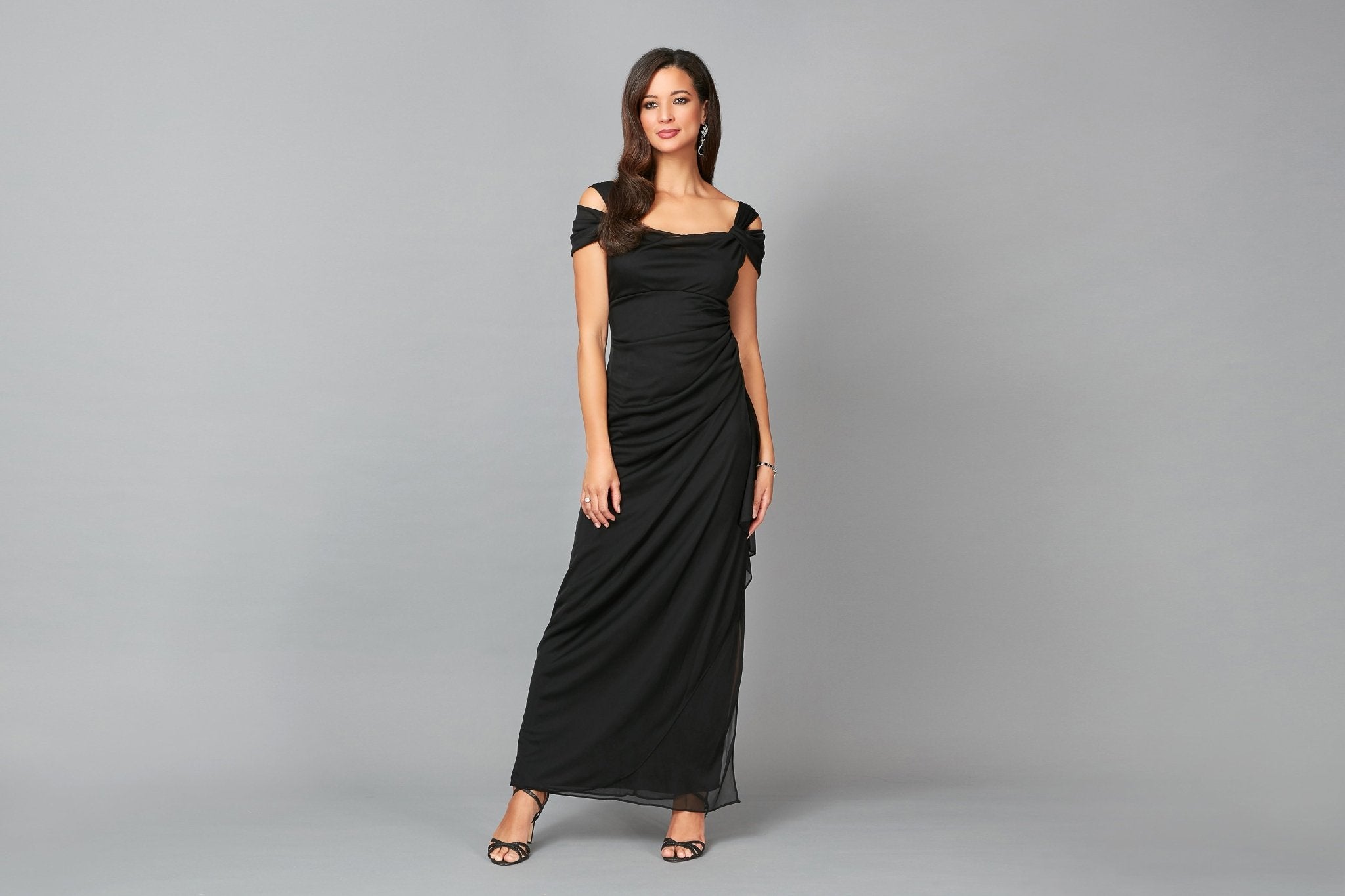 Formal Dresses Petite Long Formal Evening Dress Black