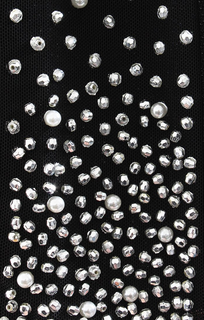 Top Beaded Plus Size Formal Top BLACK