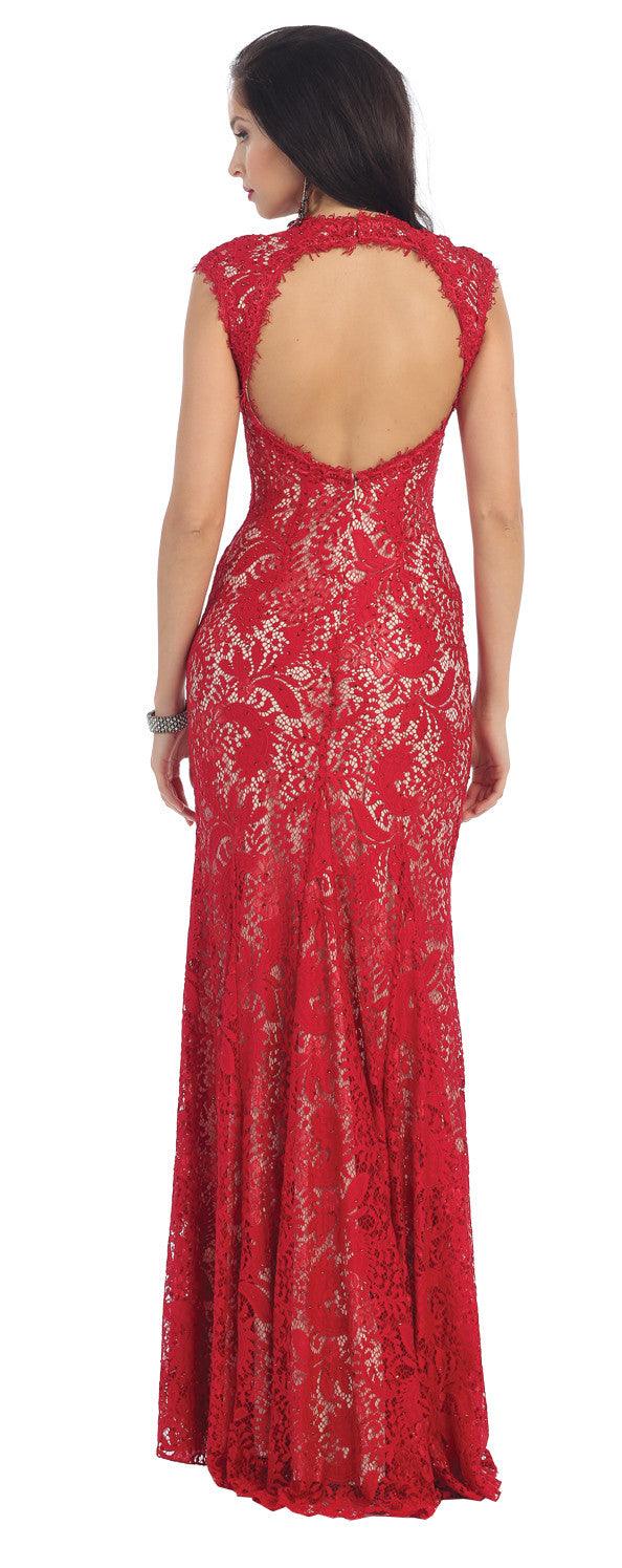 Plus Size Long Dress Formal Mother of the Bride Evening Gown Groom - The Dress Outlet May Queen