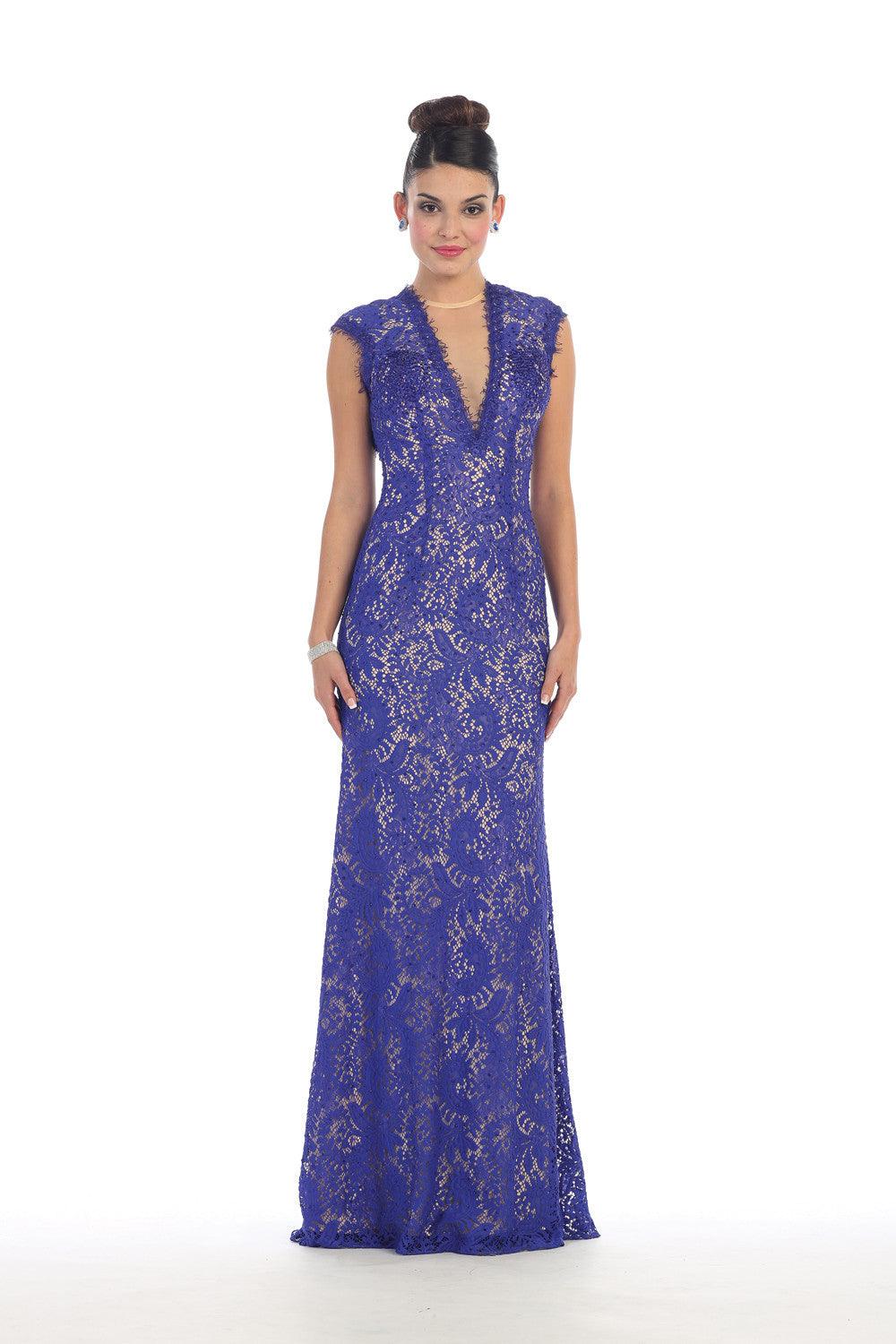 Plus Size Long Dress Formal Mother of the Bride Evening Gown Groom - The Dress Outlet May Queen