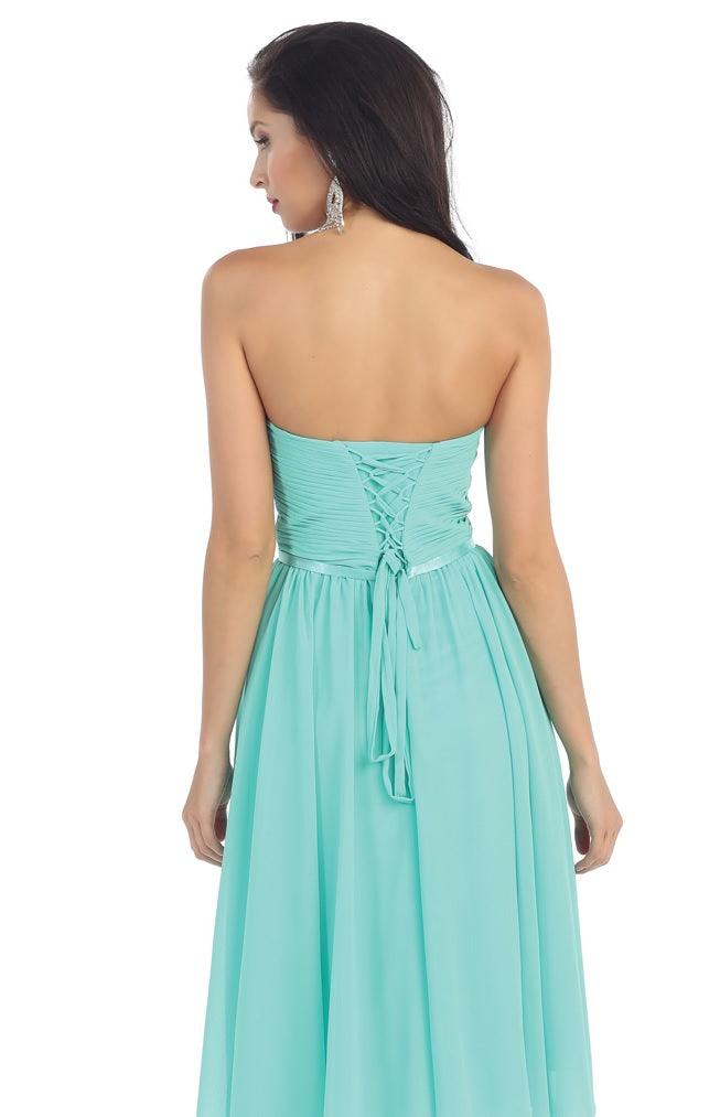 Plus Size Long Formal Bridesmaids Prom Dress - The Dress Outlet May Queen