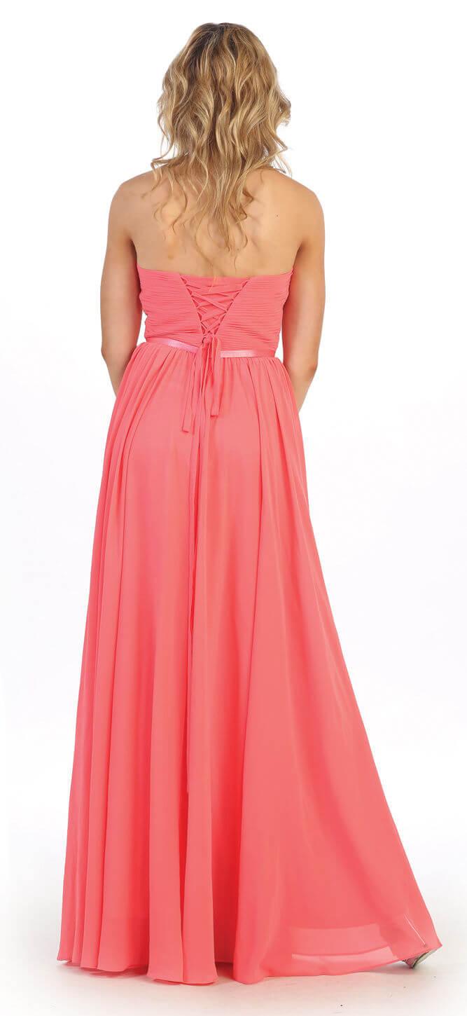 Plus Size Long Formal Bridesmaids Prom Dress - The Dress Outlet May Queen