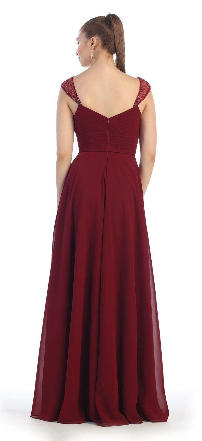 Plus Size Long Formal Dress Bridesmaid - The Dress Outlet May Queen