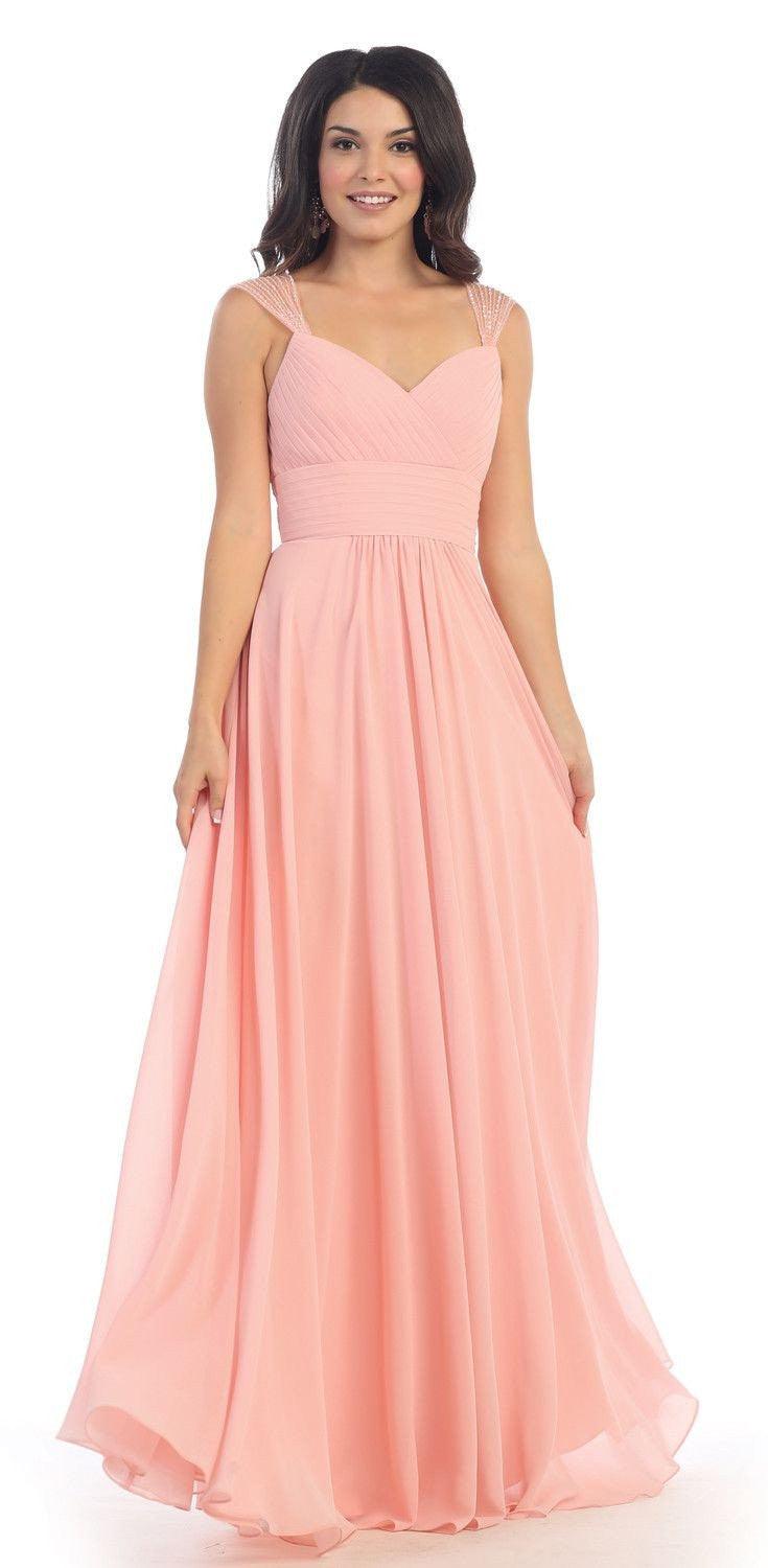 Plus Size Long Formal Dress Bridesmaid - The Dress Outlet May Queen