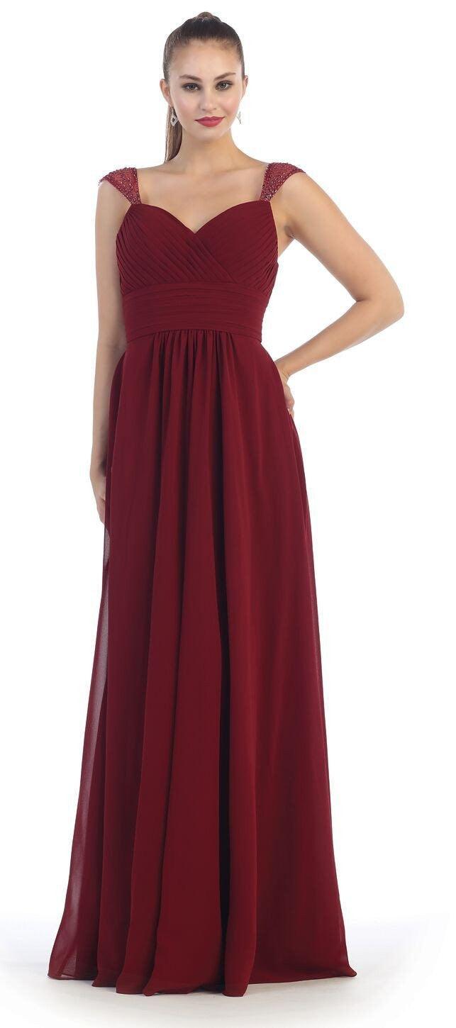 Plus Size Long Formal Dress Bridesmaid - The Dress Outlet May Queen