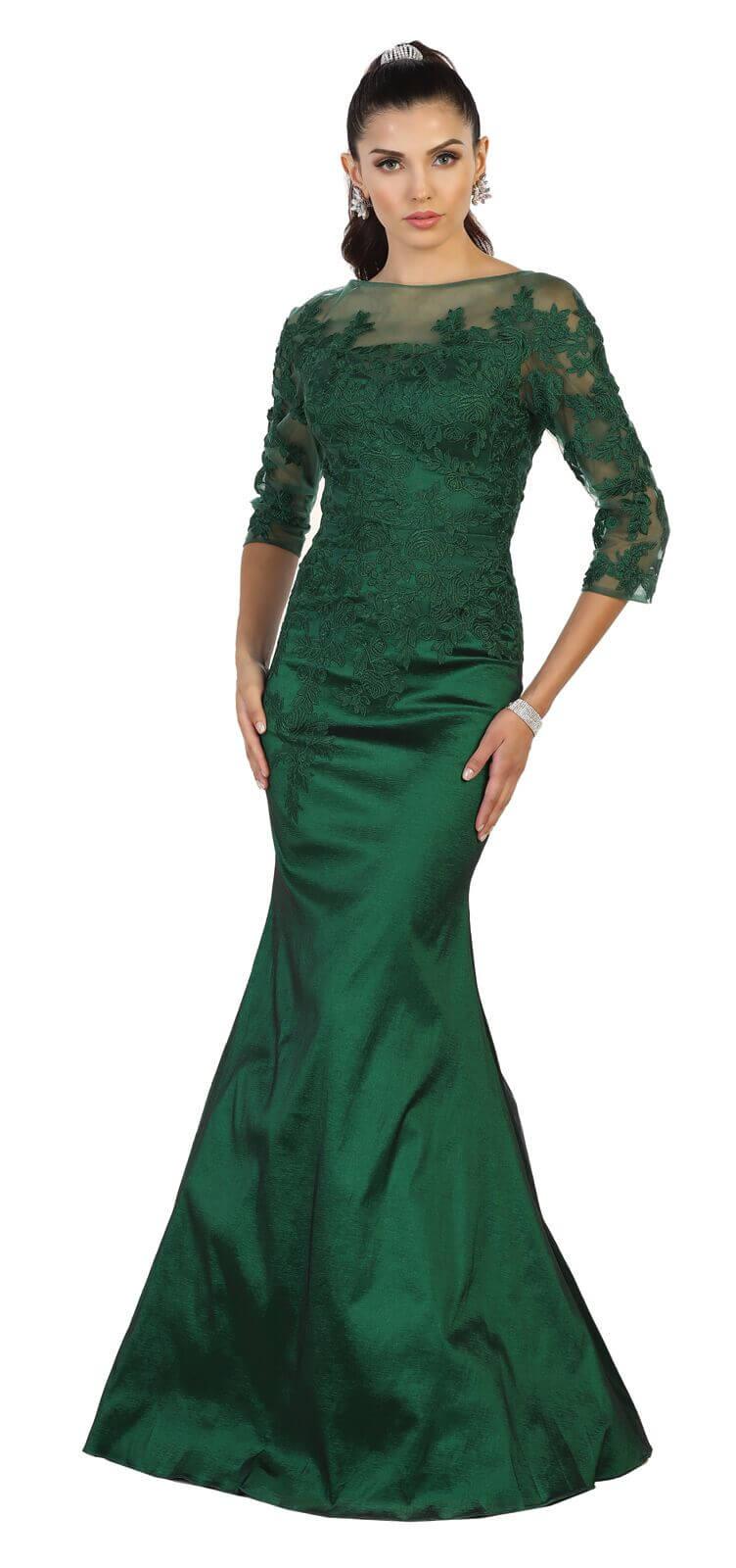 Plus Size Long Formal Evening Prom Dress - The Dress Outlet May Queen