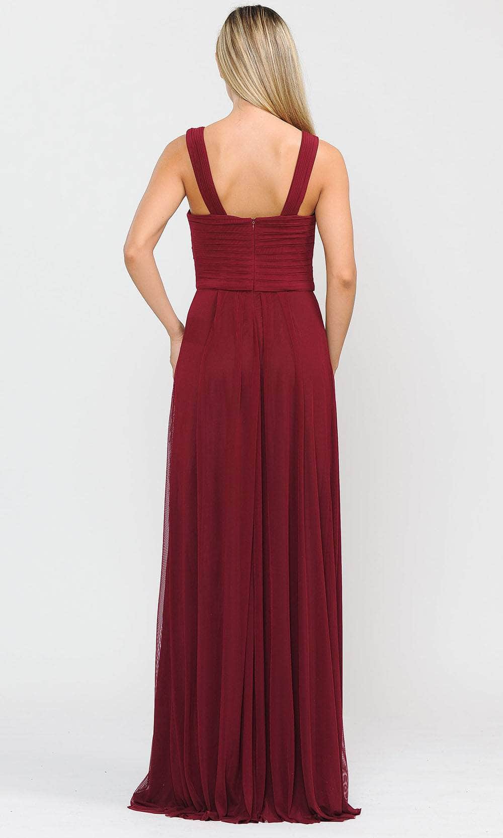 Halter Floor-Length Chiffon Formal A-Line Poly USA 8554W