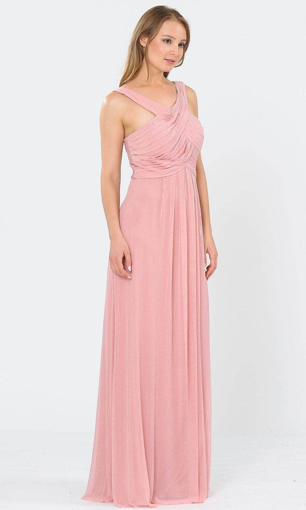 Halter Floor-Length Chiffon Formal A-Line Poly USA 8554W