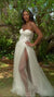 Cinderella Divine CB080W Strapless Floral Wedding Dress