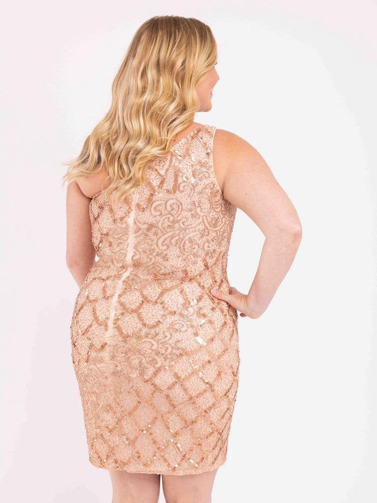Primavera Couture Fitted Short Plus Size Dress 3885 - The Dress Outlet