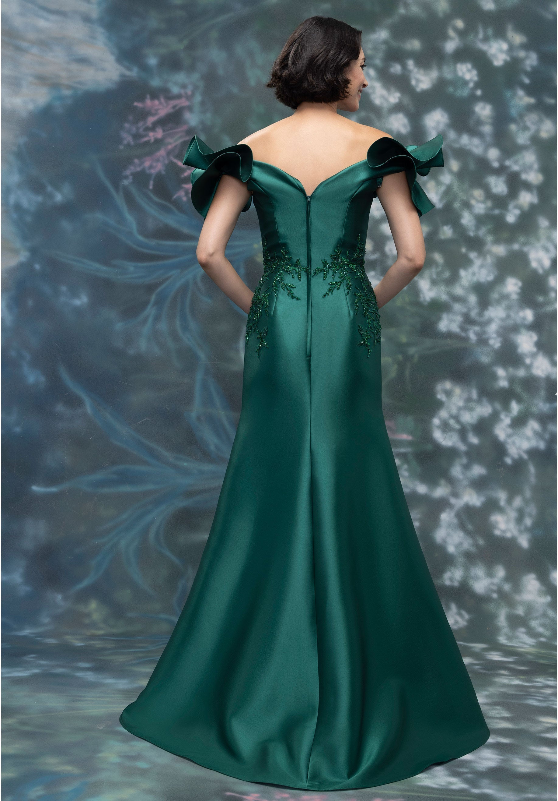 Prom Dresses Mermaid Beaded Long Formal Prom Dress Emerald