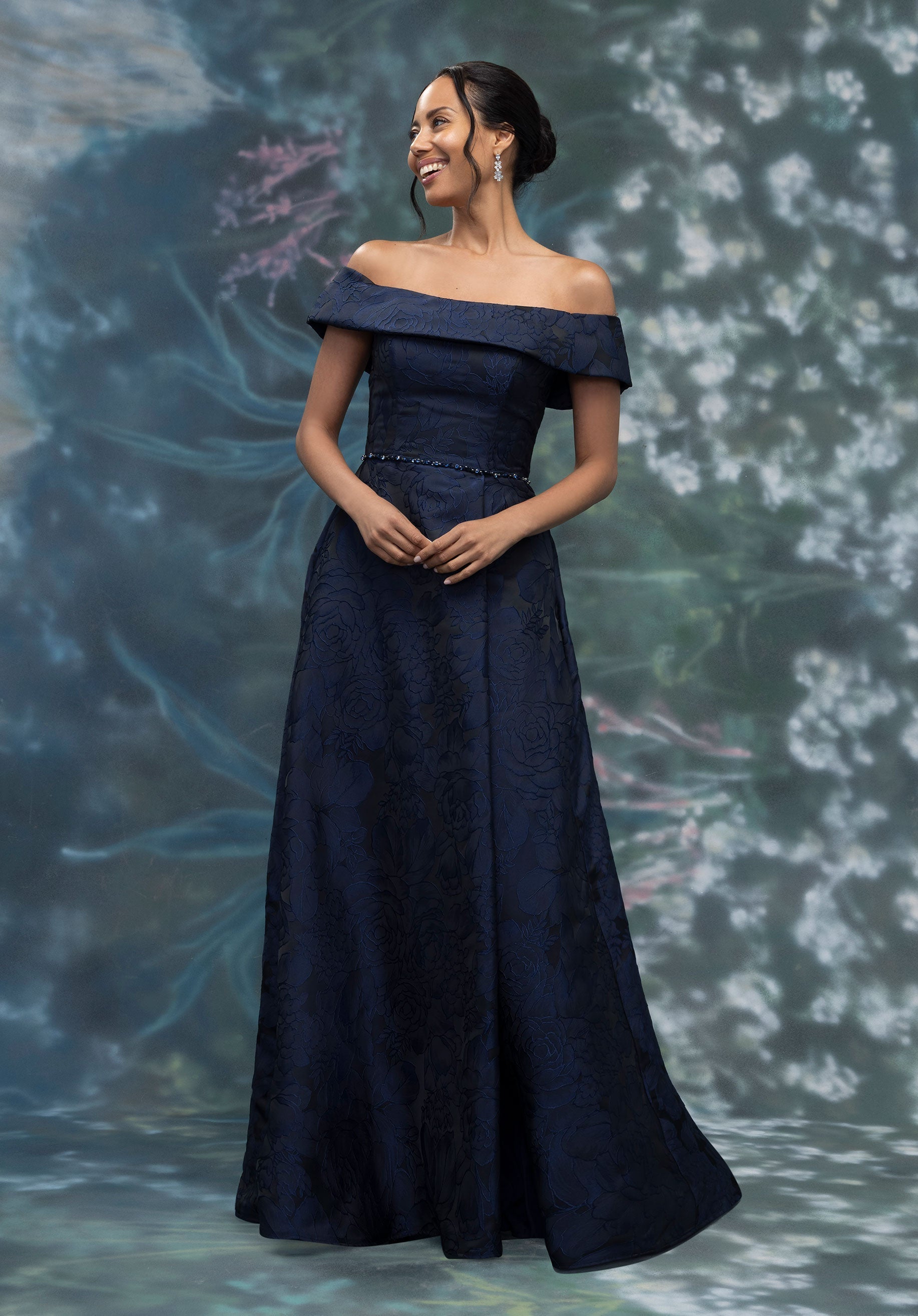 Formal Dresses Long A Line Formal Dress Midnight