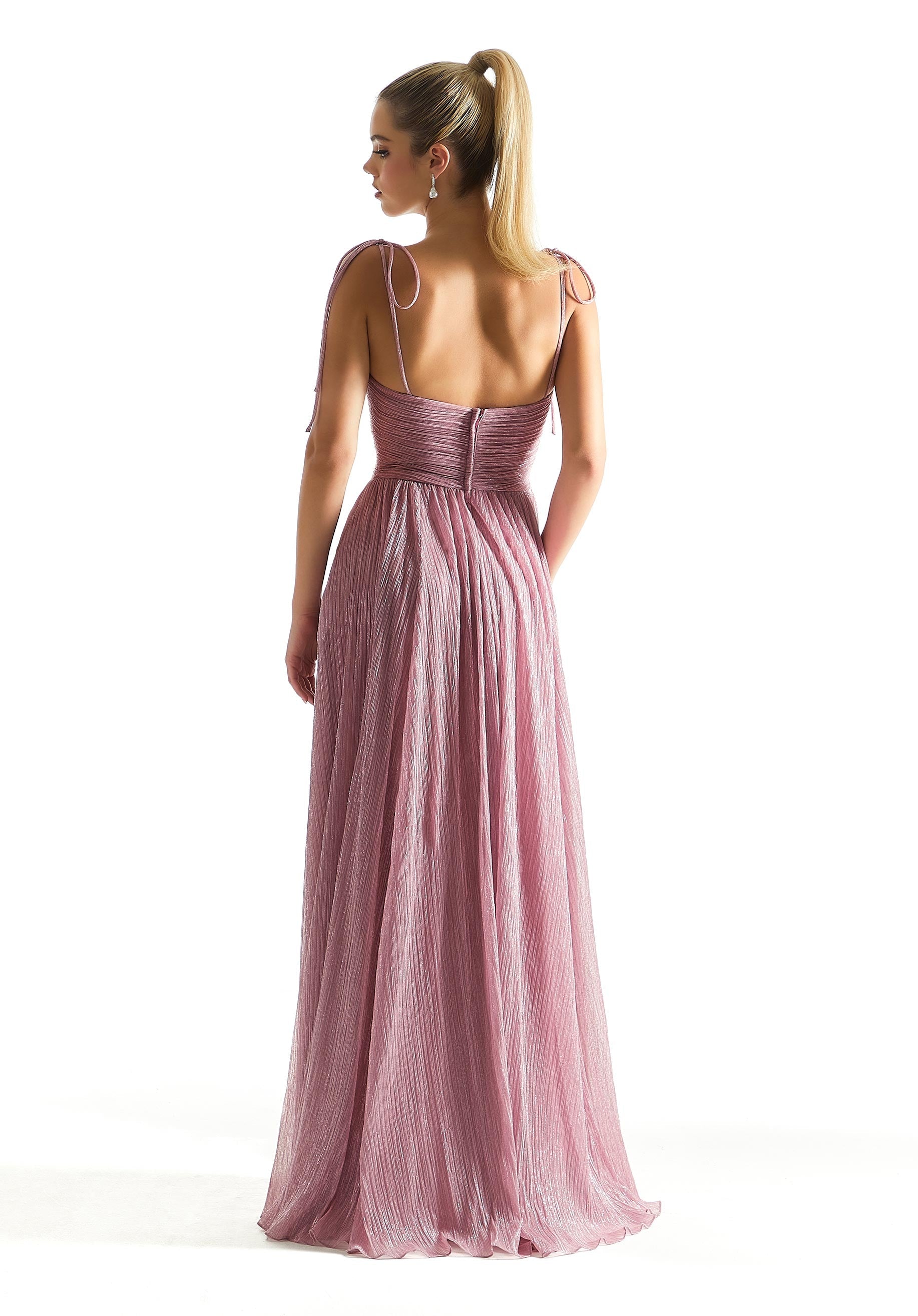 Prom Dresses Glitter Formal Long Pleated Prom Dress Bouquet