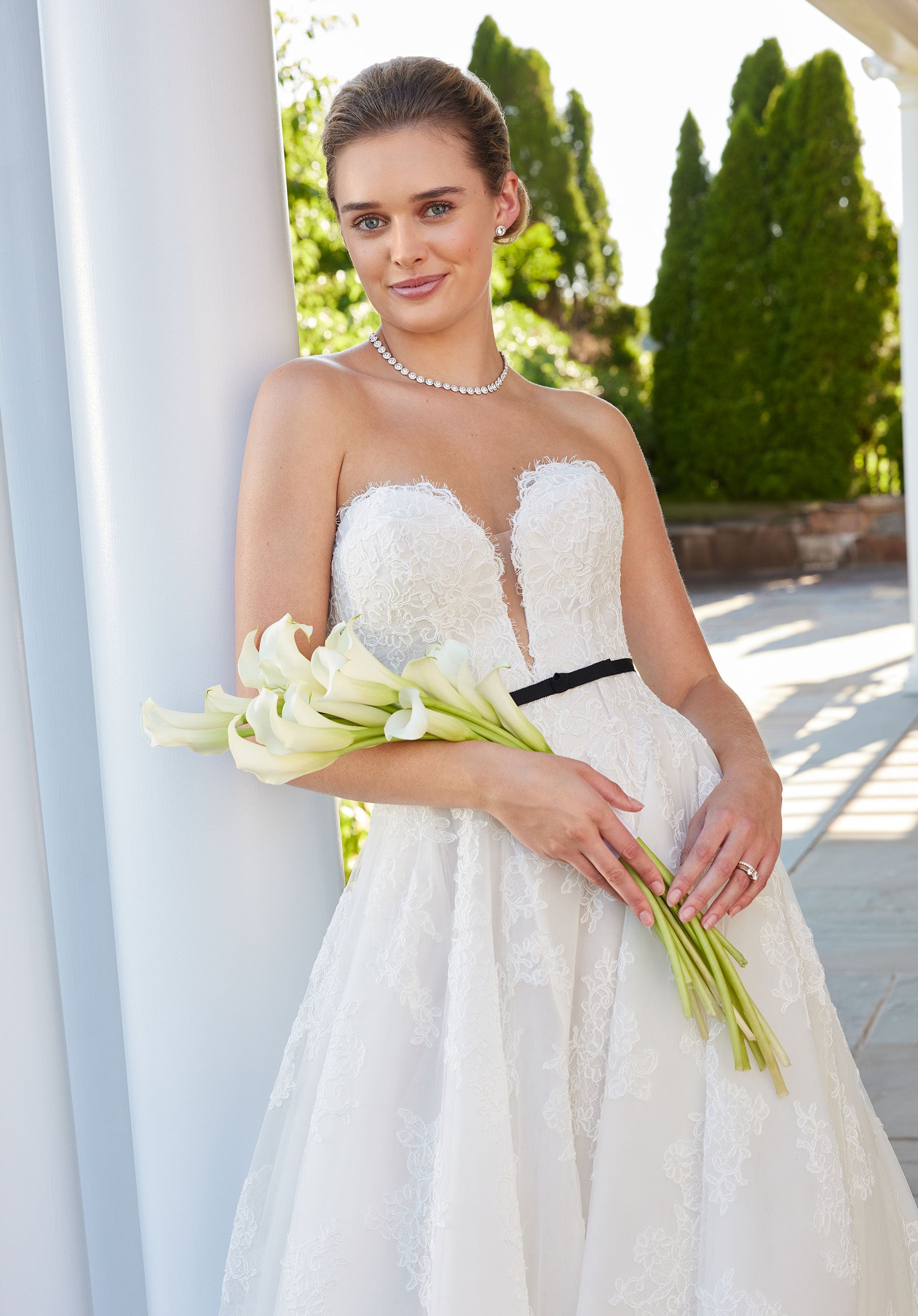 Wedding Dresses Lace Applique Long Ball Gown Wedding Dress Ivory/Sand/Honey/Black