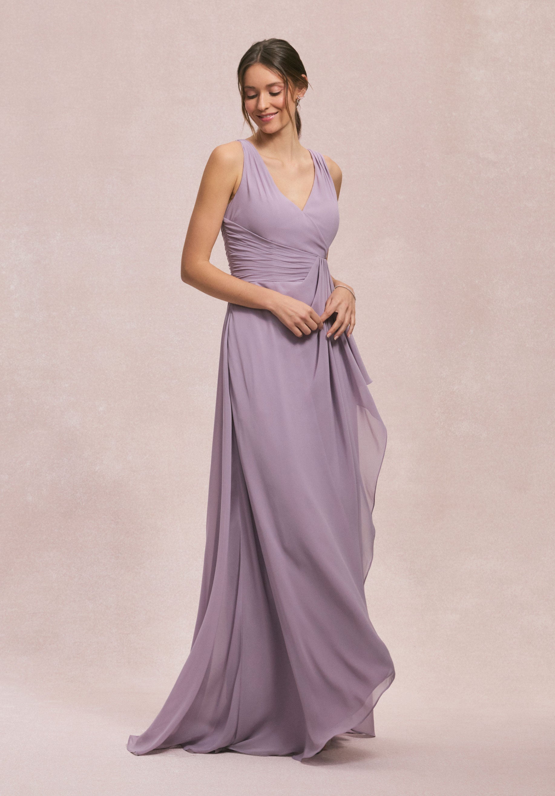 Formal Dresses Formal Long Ruffle Dress MGNY Madeline Gardner New York 31249 French Lilac