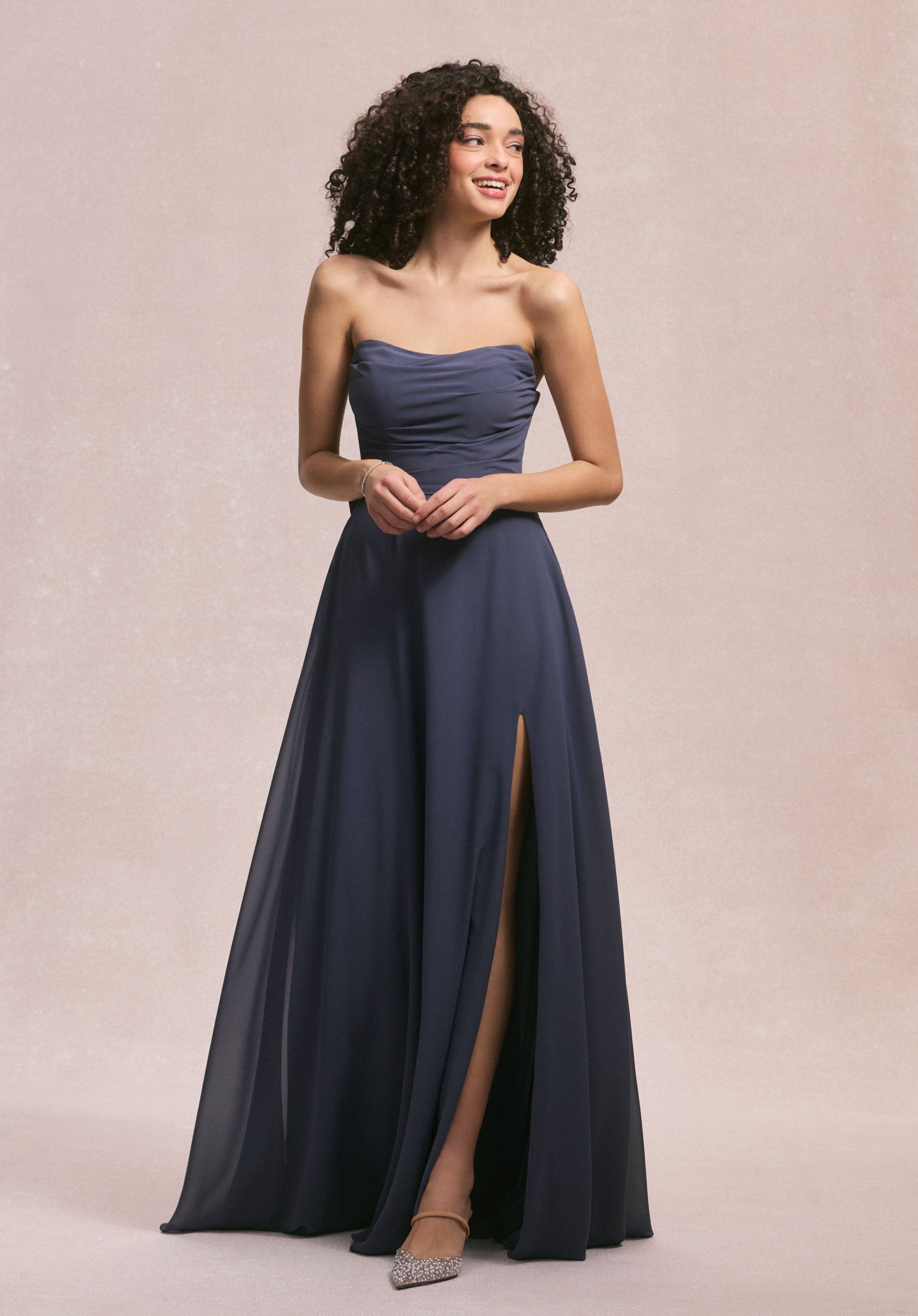 Formal Dresses Slit Evening Formal Long Dress MGNY Madeline Gardner New York 31250 Storm