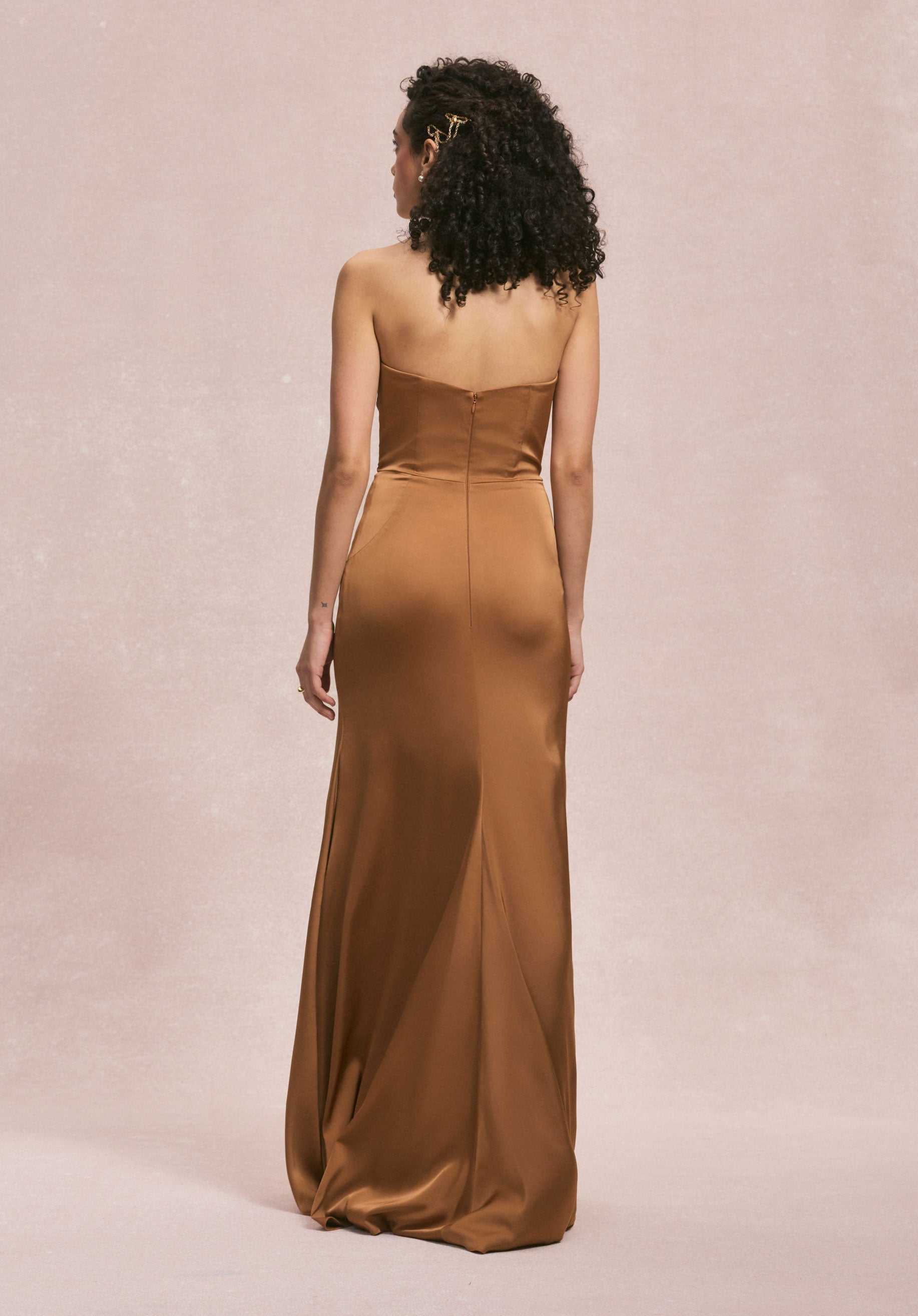 Formal Dresses Long Formal Mermaid Evening Dress MGNY Madeline Gardner New York 31259 Bronze