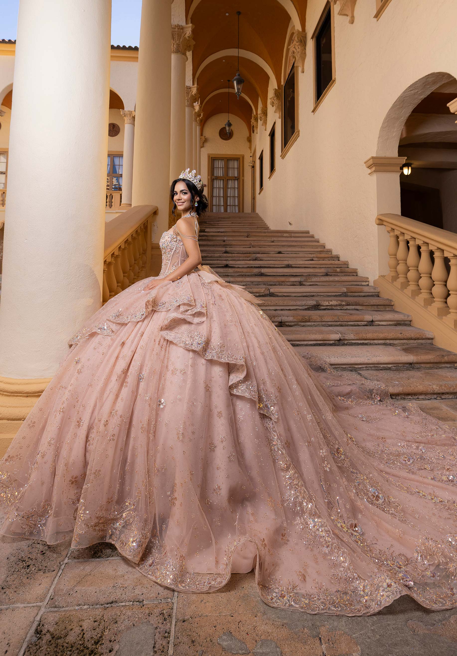 Sweetheart Floor-Length Tulle Quinceañera Ball Gown MGNY Madeline Gardner New York 4080002