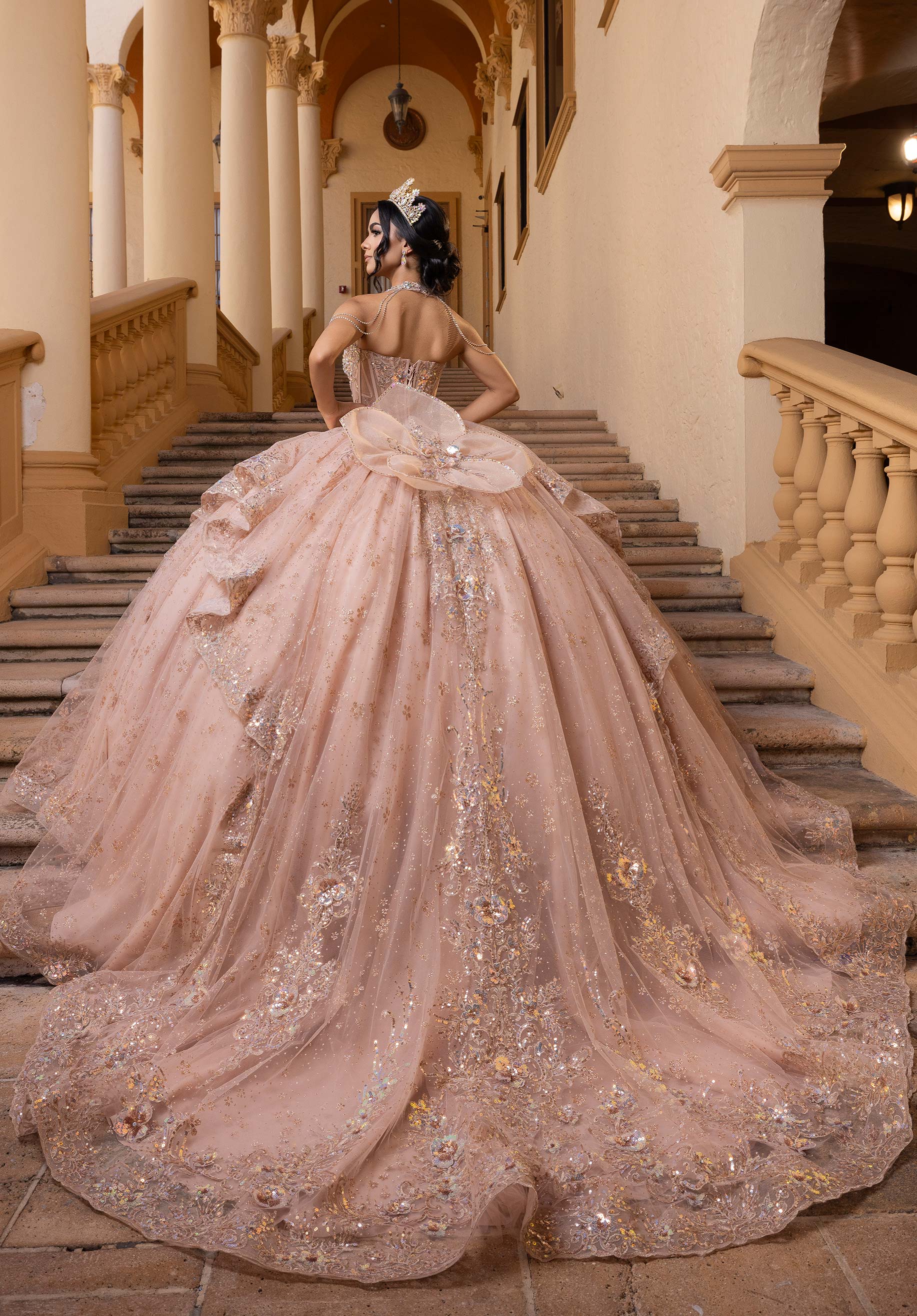 Sweetheart Floor-Length Tulle Quinceañera Ball Gown MGNY Madeline Gardner New York 4080002