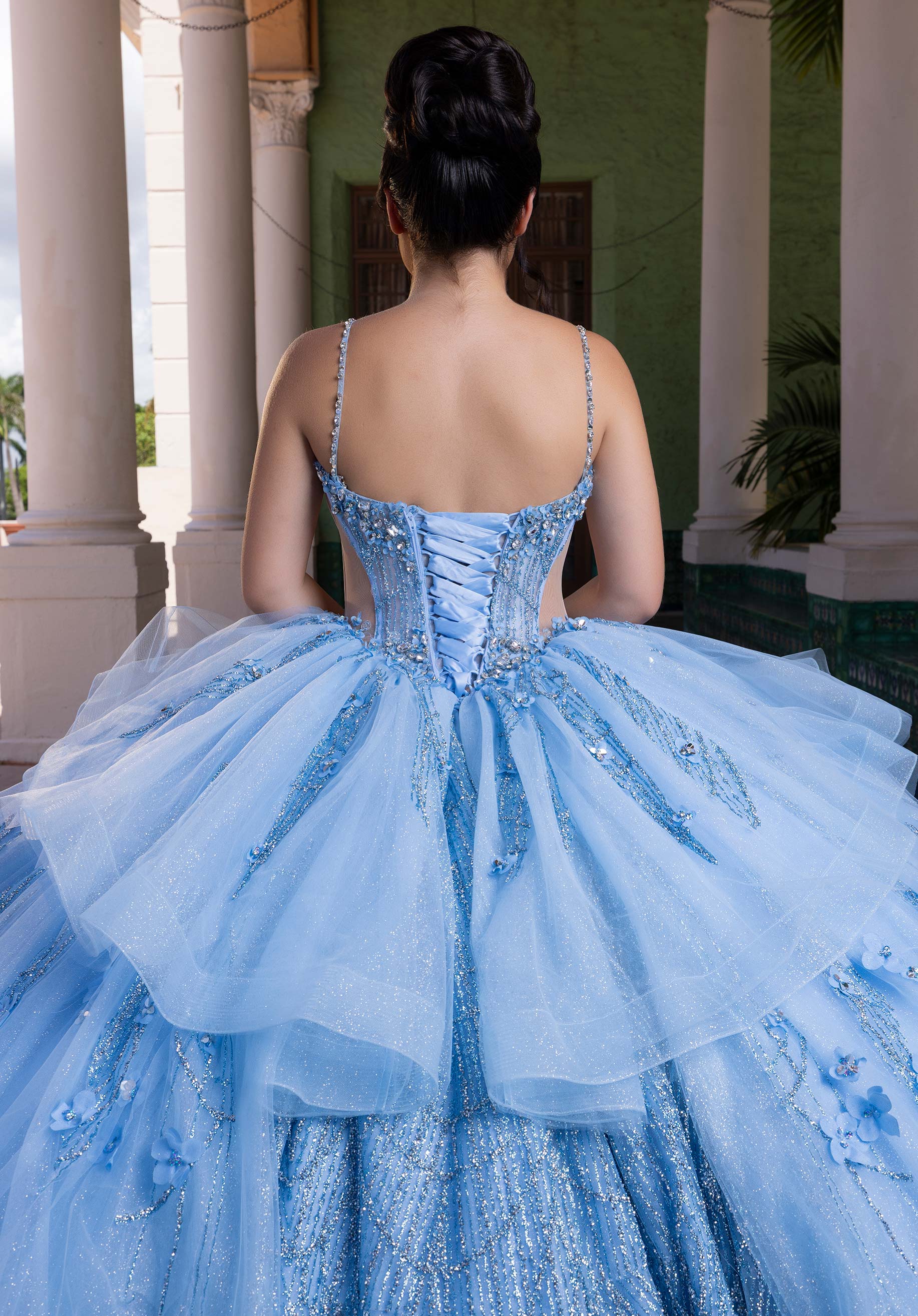 Off-the-Shoulder Floor-Length Tulle Quinceañera Ball Gown MGNY Madeline Gardner New York 4080010