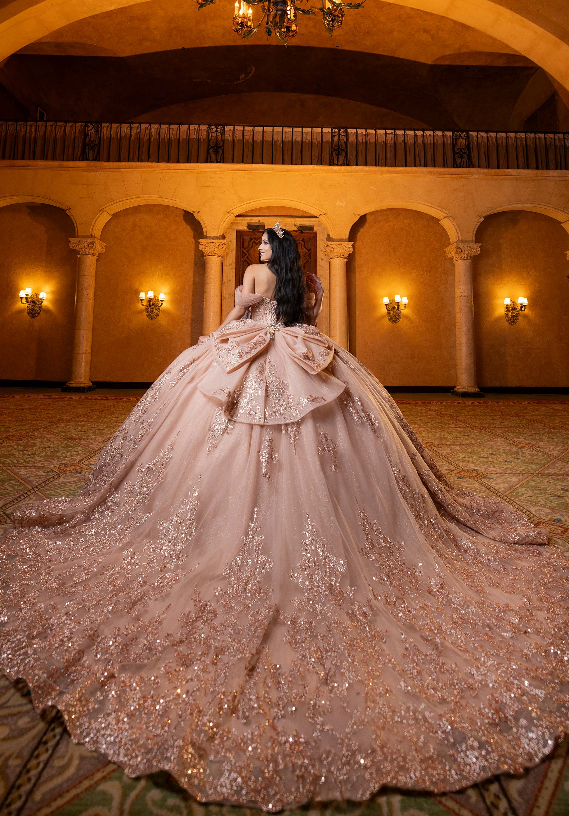 Sweetheart Floor-Length Tulle Quinceañera Ball Gown MGNY 4080013
