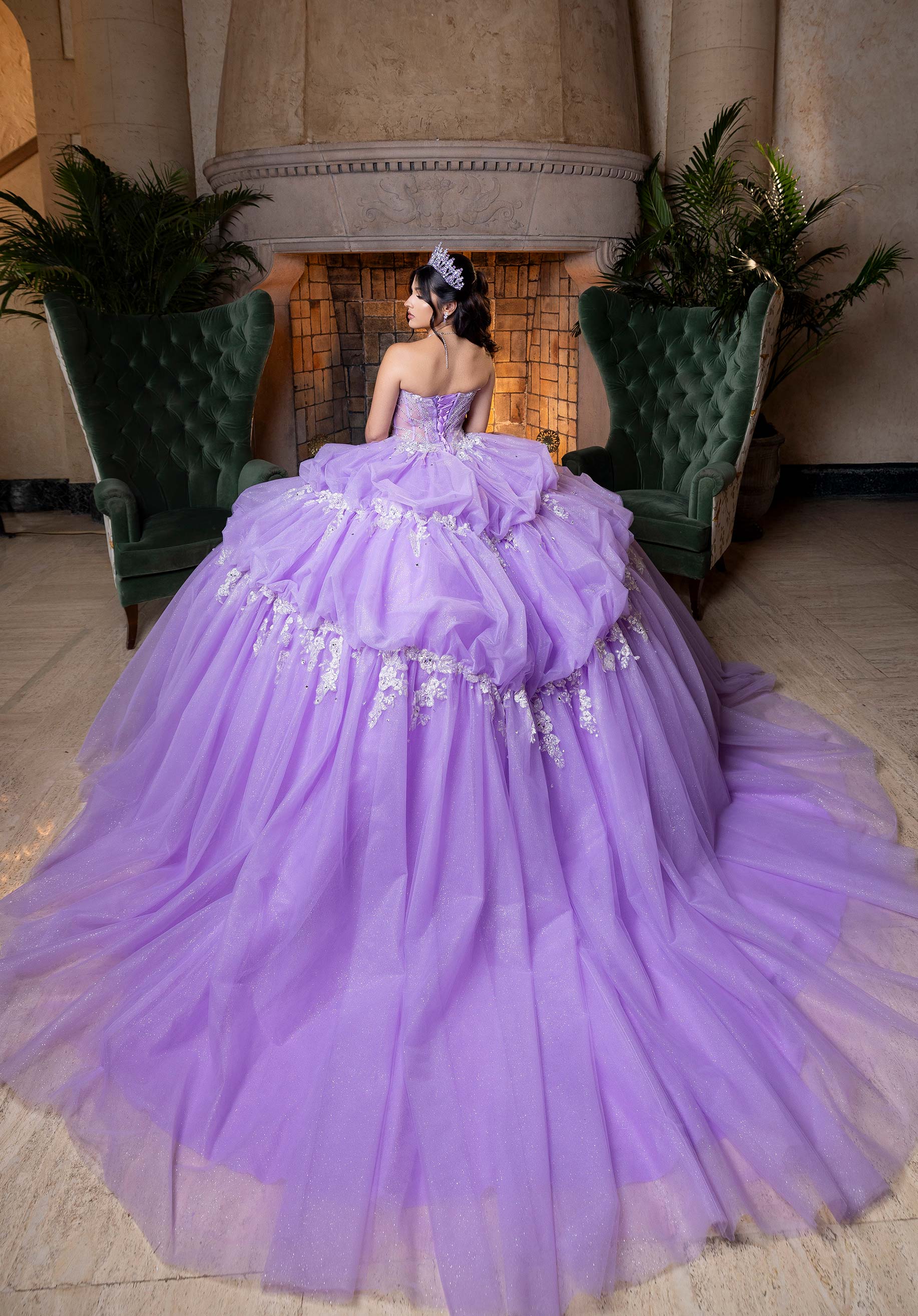 Sweetheart Floor-Length Tulle Quinceañera Ball Gown MGNY Madeline Gardner New York 4080014