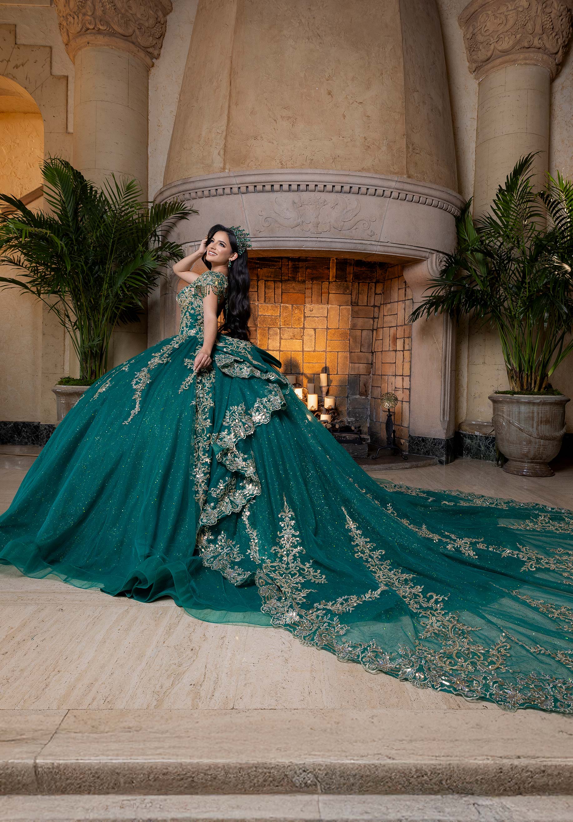 Sweetheart Floor-Length Tulle Quinceañera Ball Gown MGNY Madeline Gardner New York 4080026