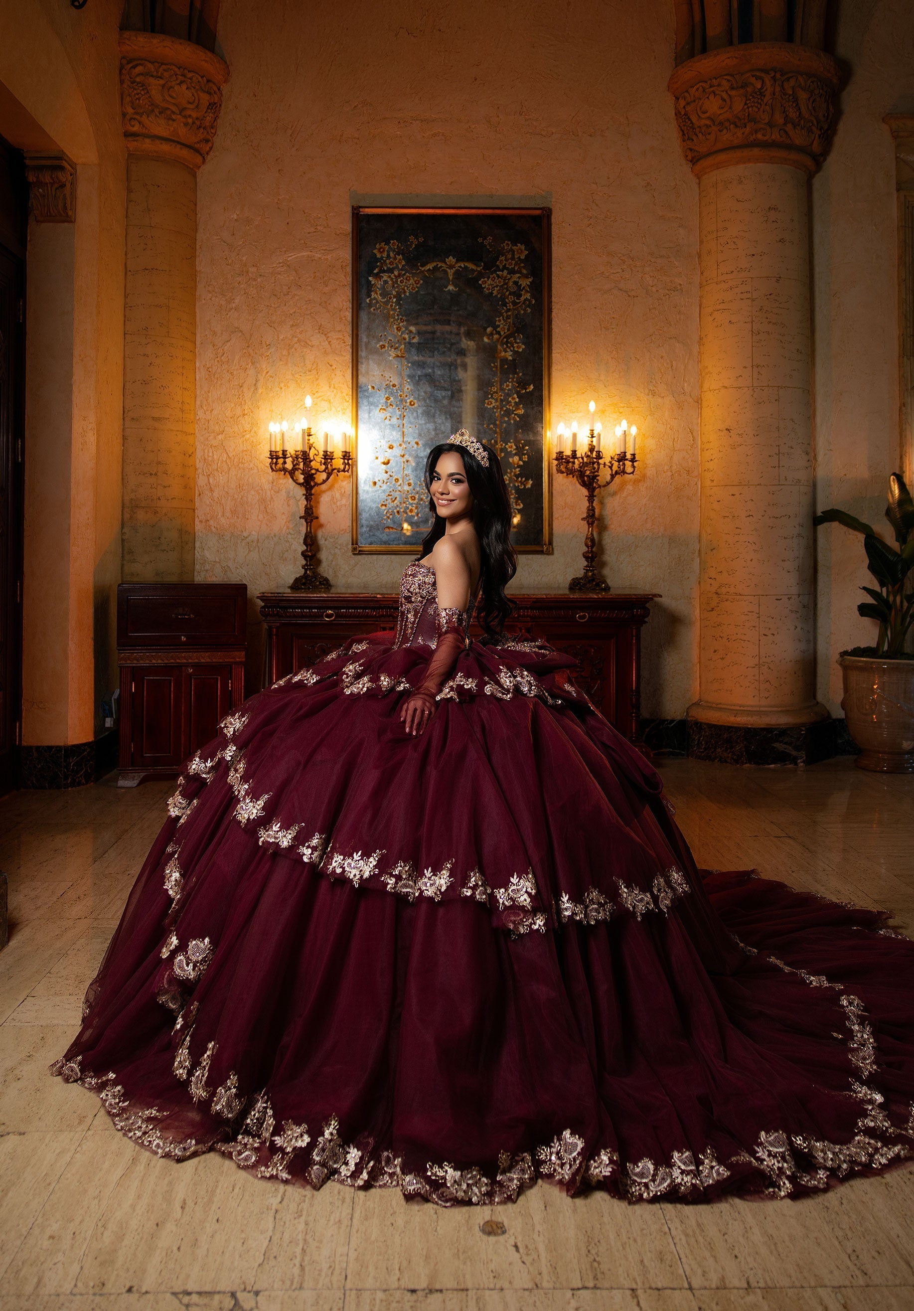Sweetheart Floor-Length Tulle Quinceanera Ball Gown MGNY 4080040