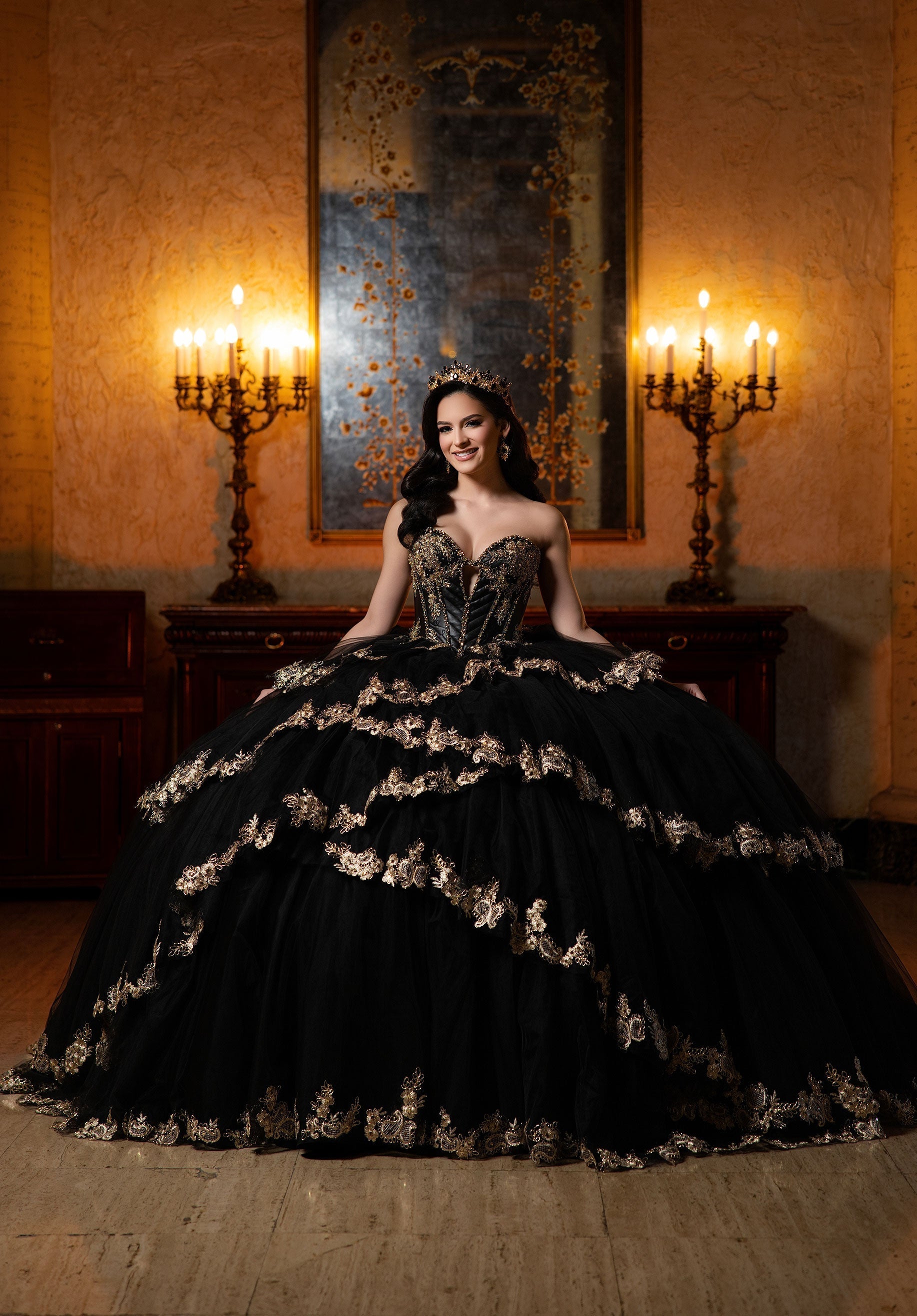 Sweetheart Floor-Length Tulle Quinceanera Ball Gown MGNY 4080040