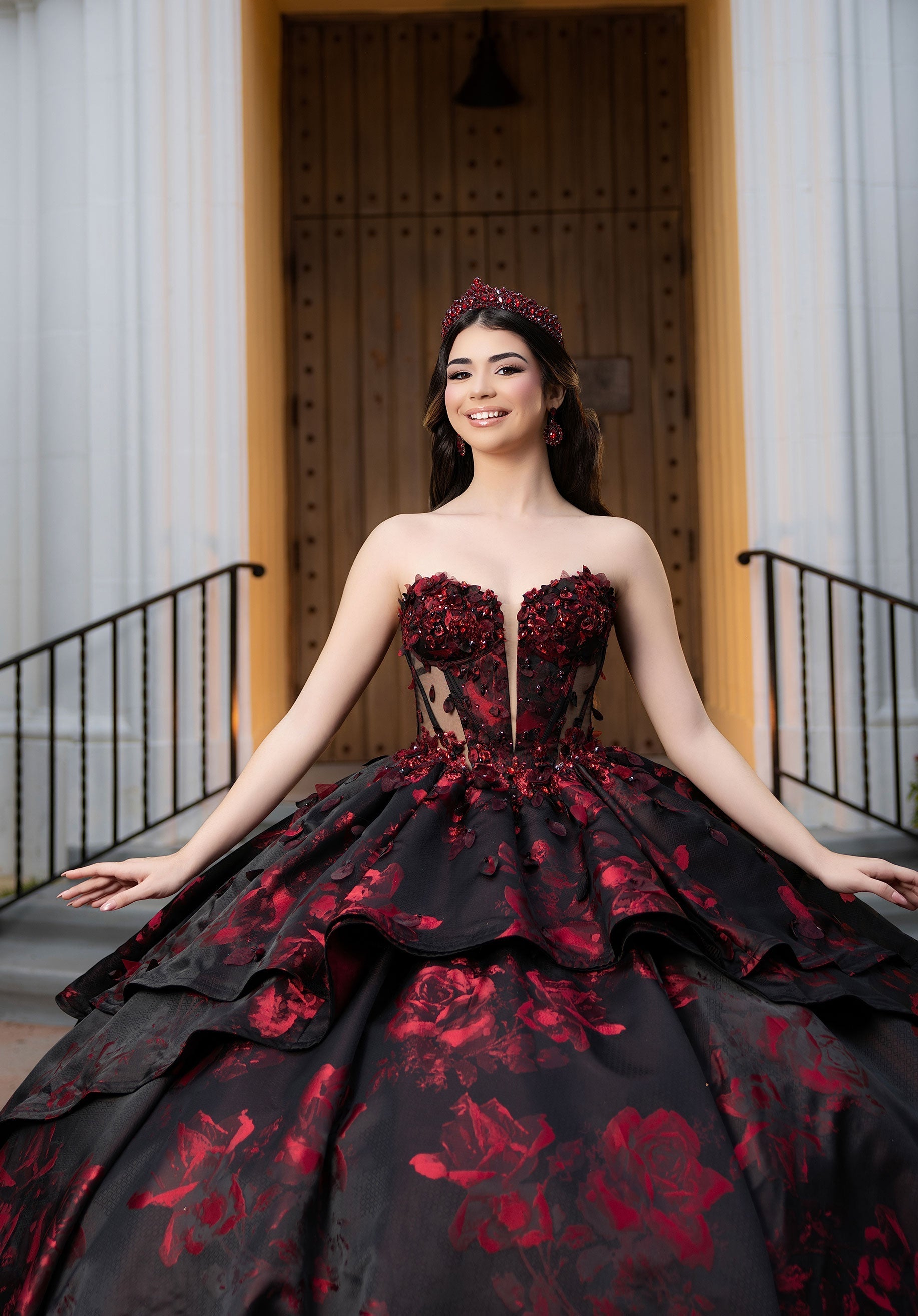 Sweetheart Floor-Length Satin Quinceanera Ball Gown MGNY 4080047