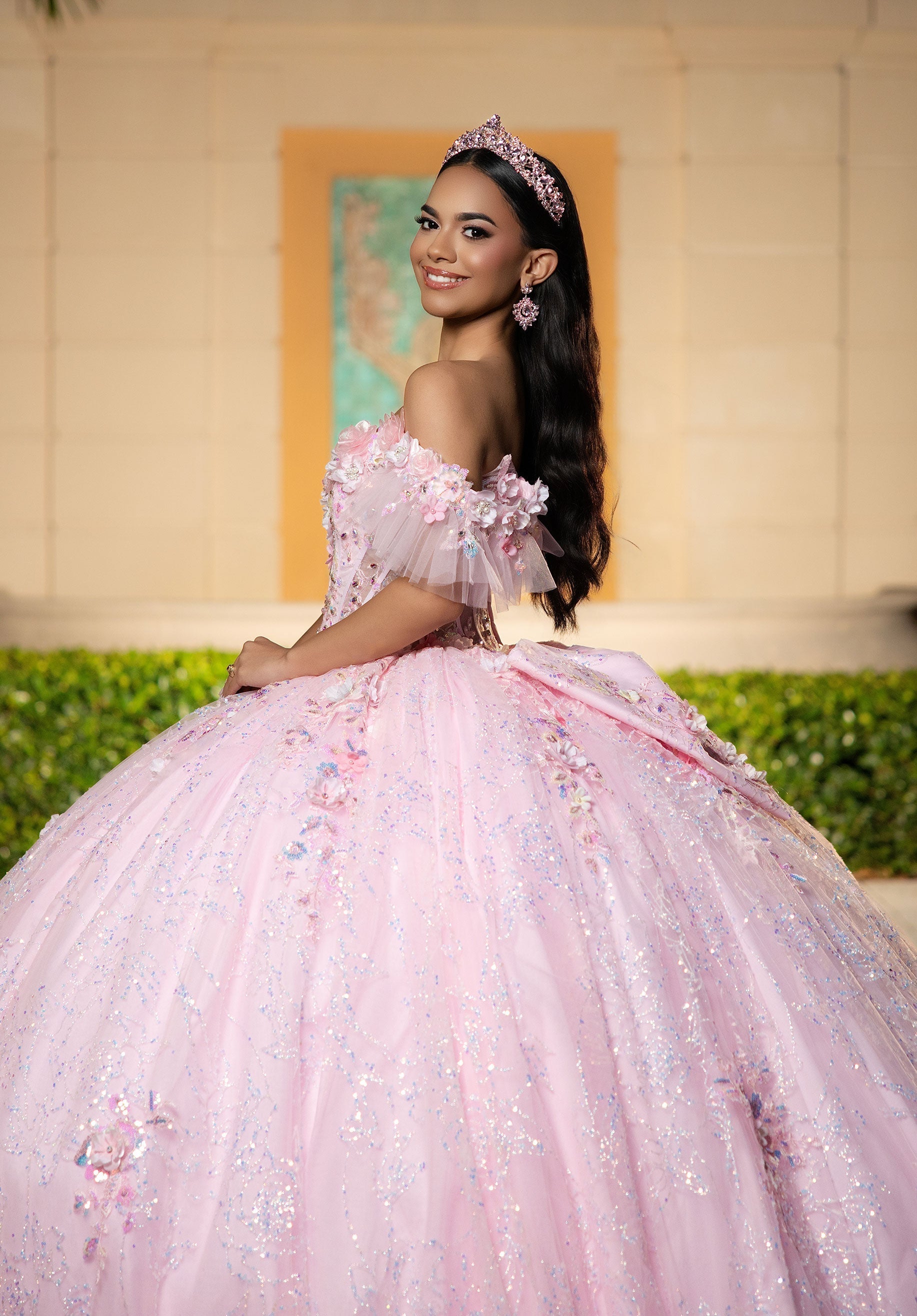 Sweetheart Floor-Length Tulle Quinceañera Ball Gown MGNY 4080049