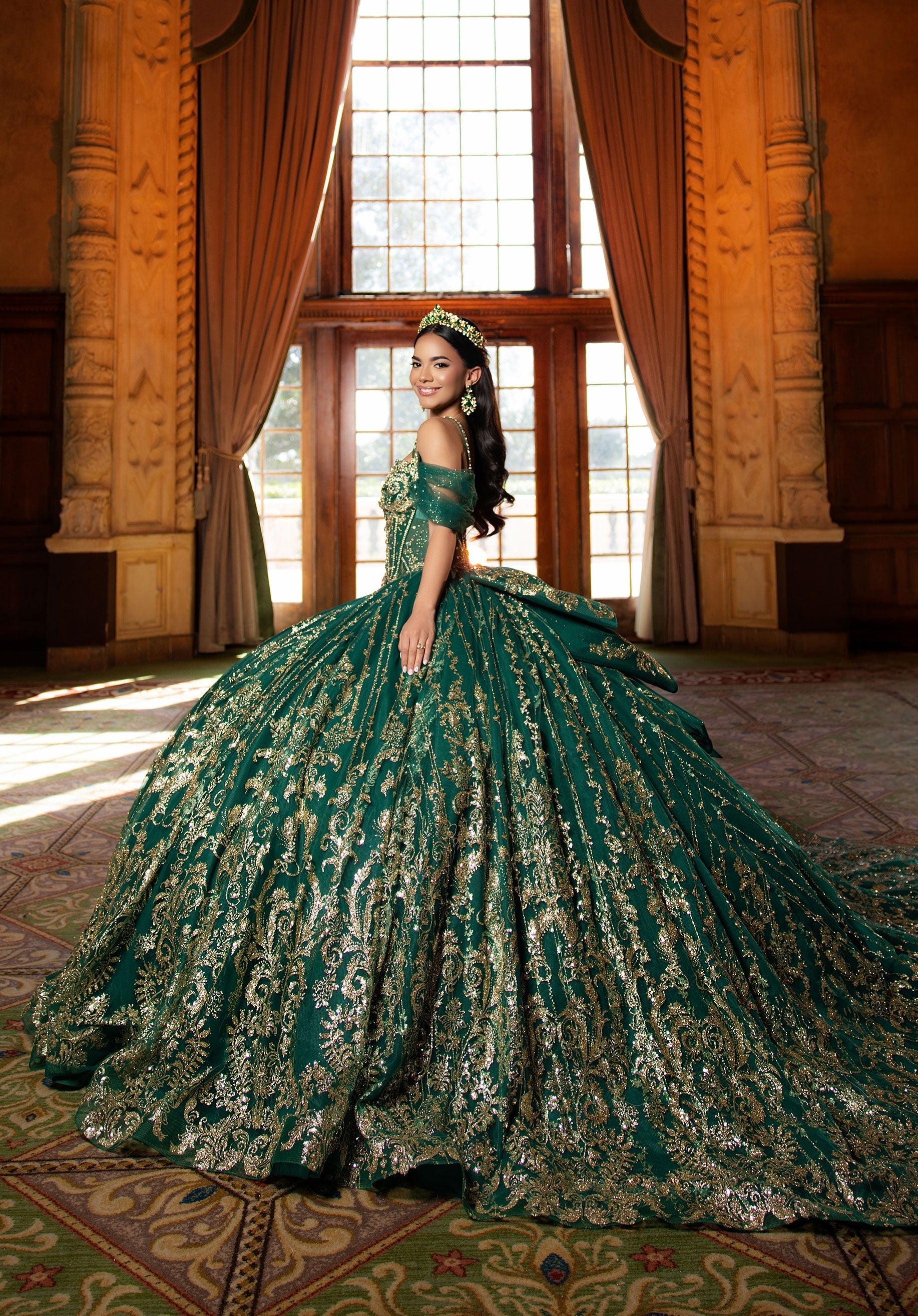 Sweetheart Floor-Length Satin Quinceanera Ball Gown MGNY 4080053