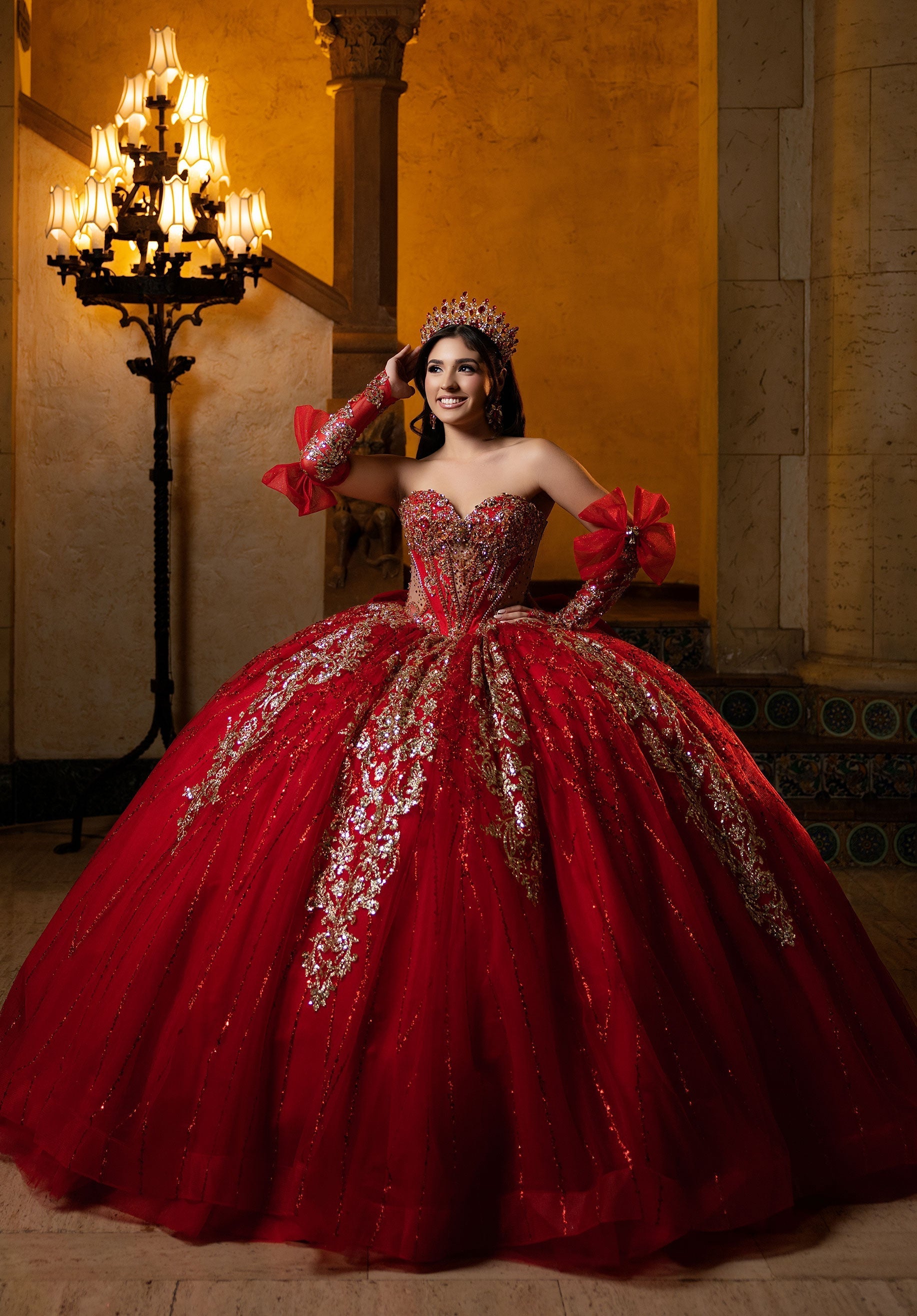 Sweetheart Floor-Length Tulle Quinceanera Ball Gown MGNY 4080059