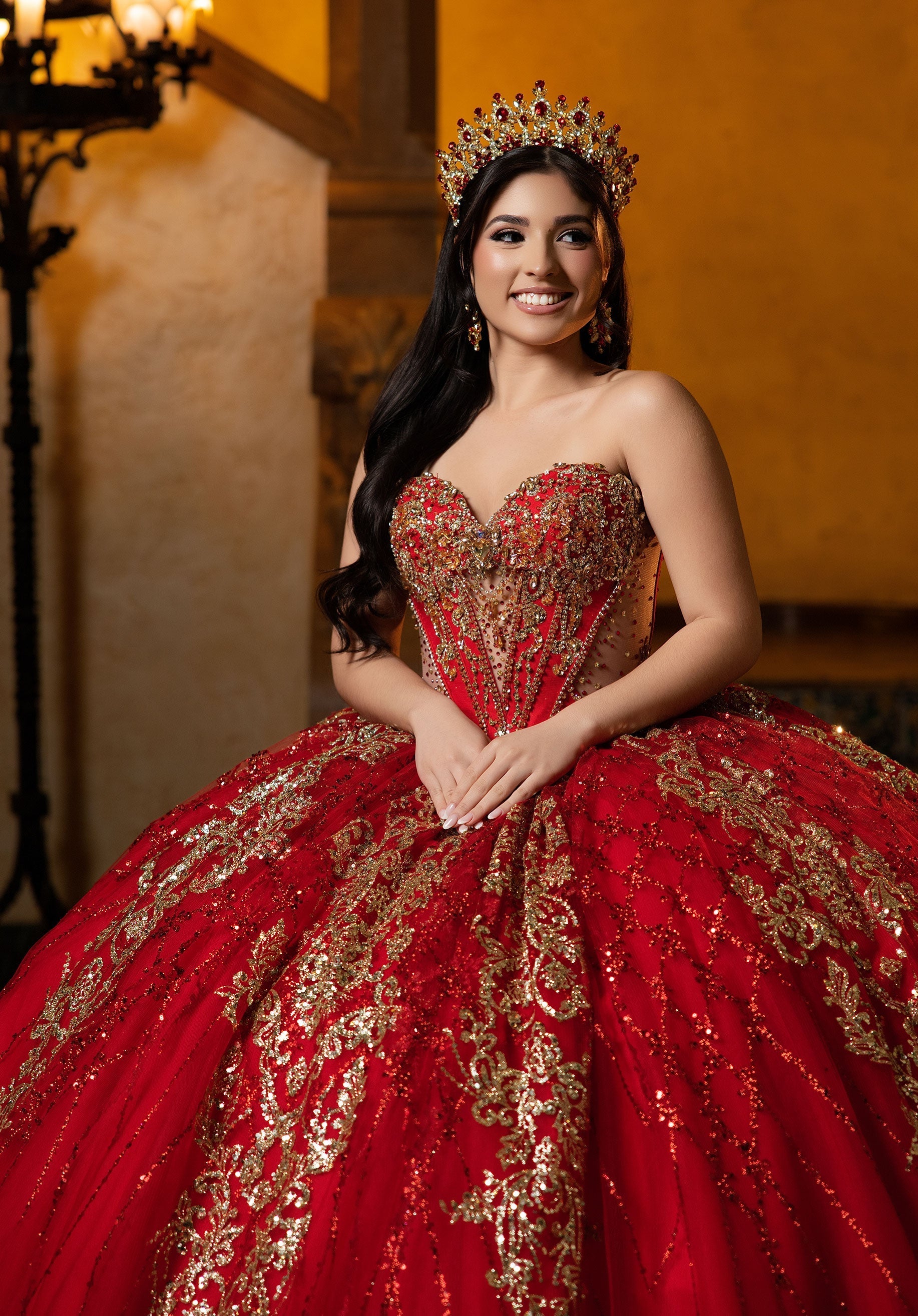 Sweetheart Floor-Length Tulle Quinceanera Ball Gown MGNY 4080059