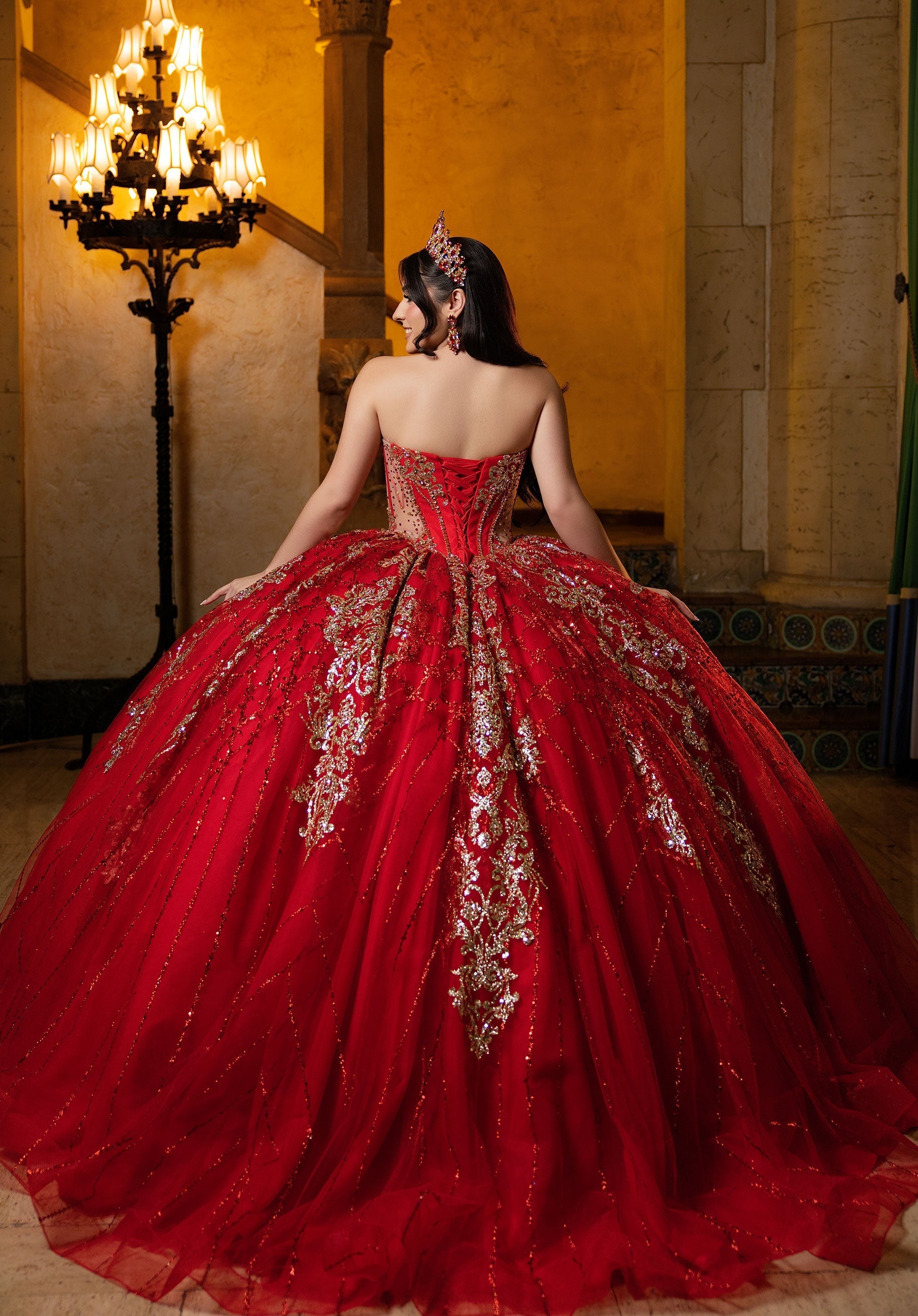 Sweetheart Floor-Length Tulle Quinceniera Ball Gown MGNY 4080059